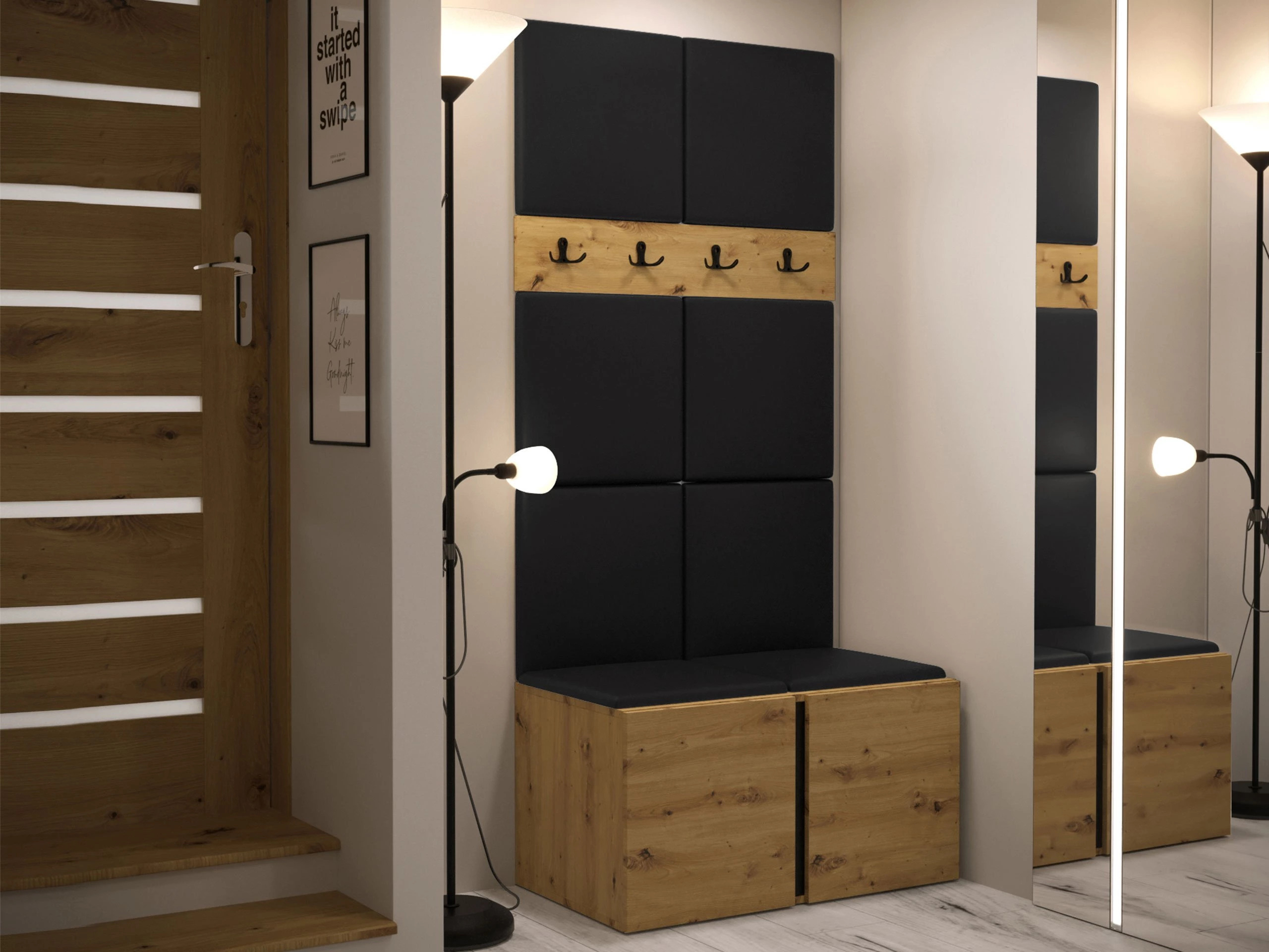 Set za hodnik Pinis IV (Artisan hrast)