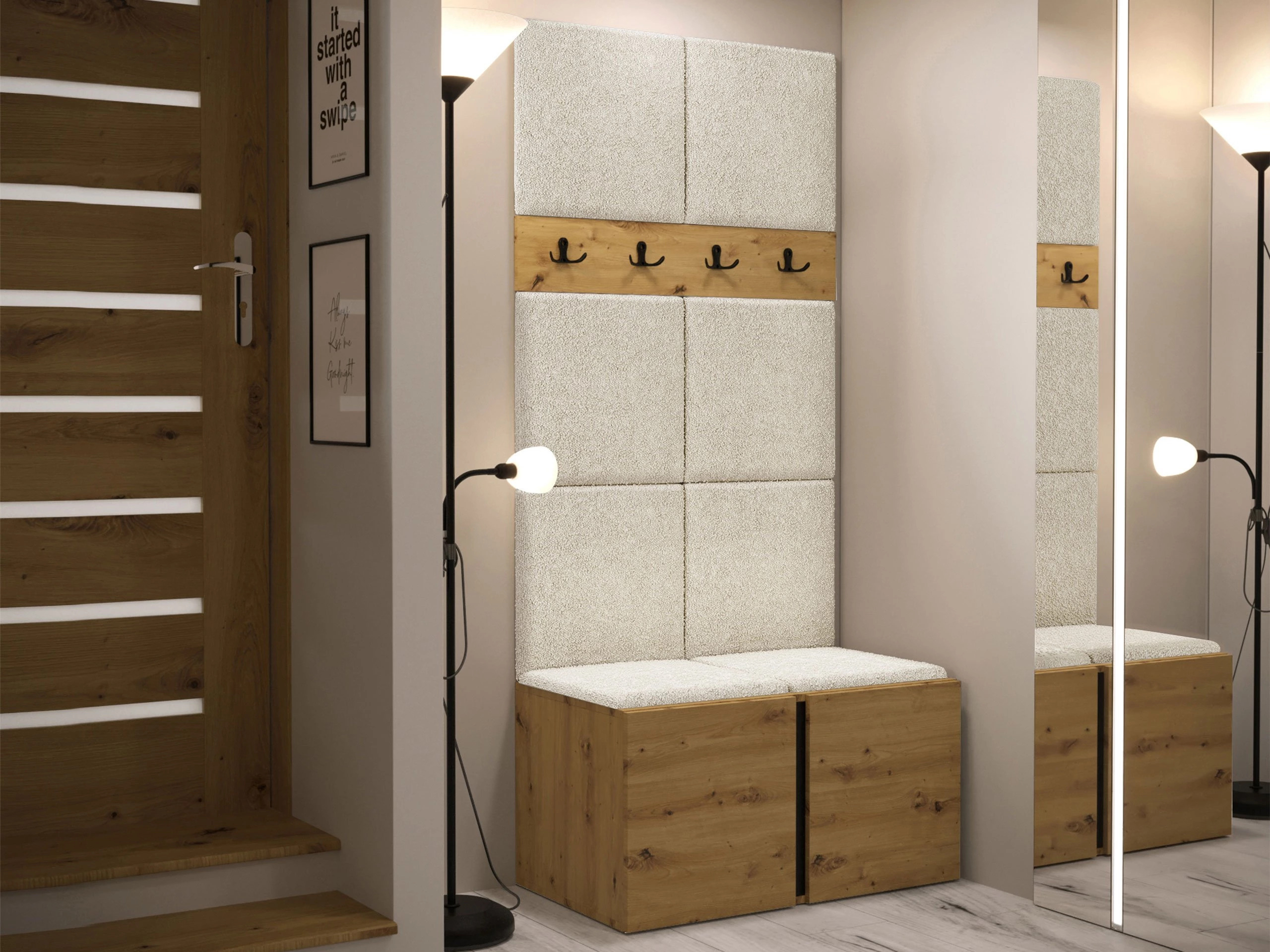 Set za hodnik Pinis IV (Artisan hrast)