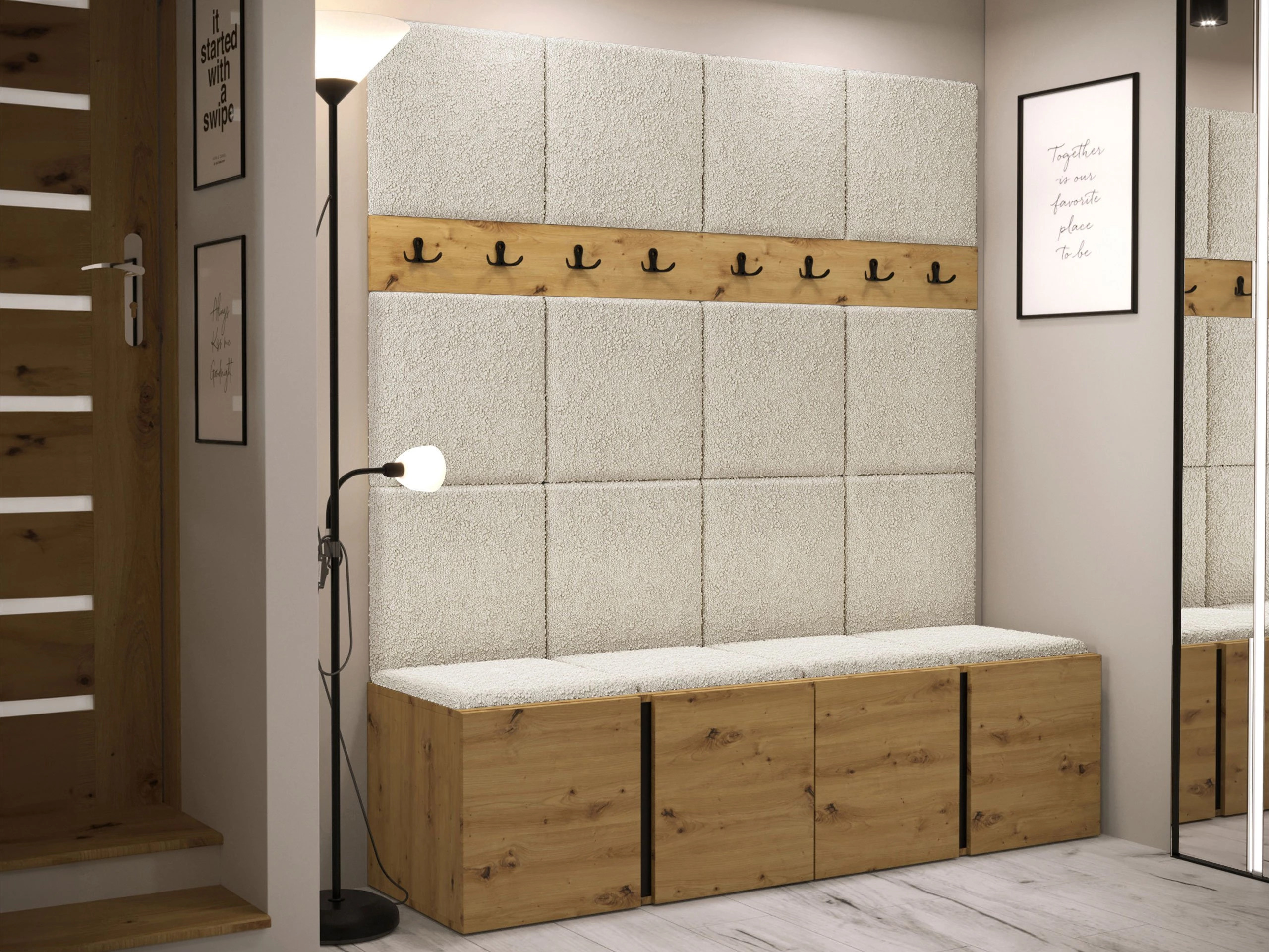 Set za hodnik Pinis V (Artisan hrast)