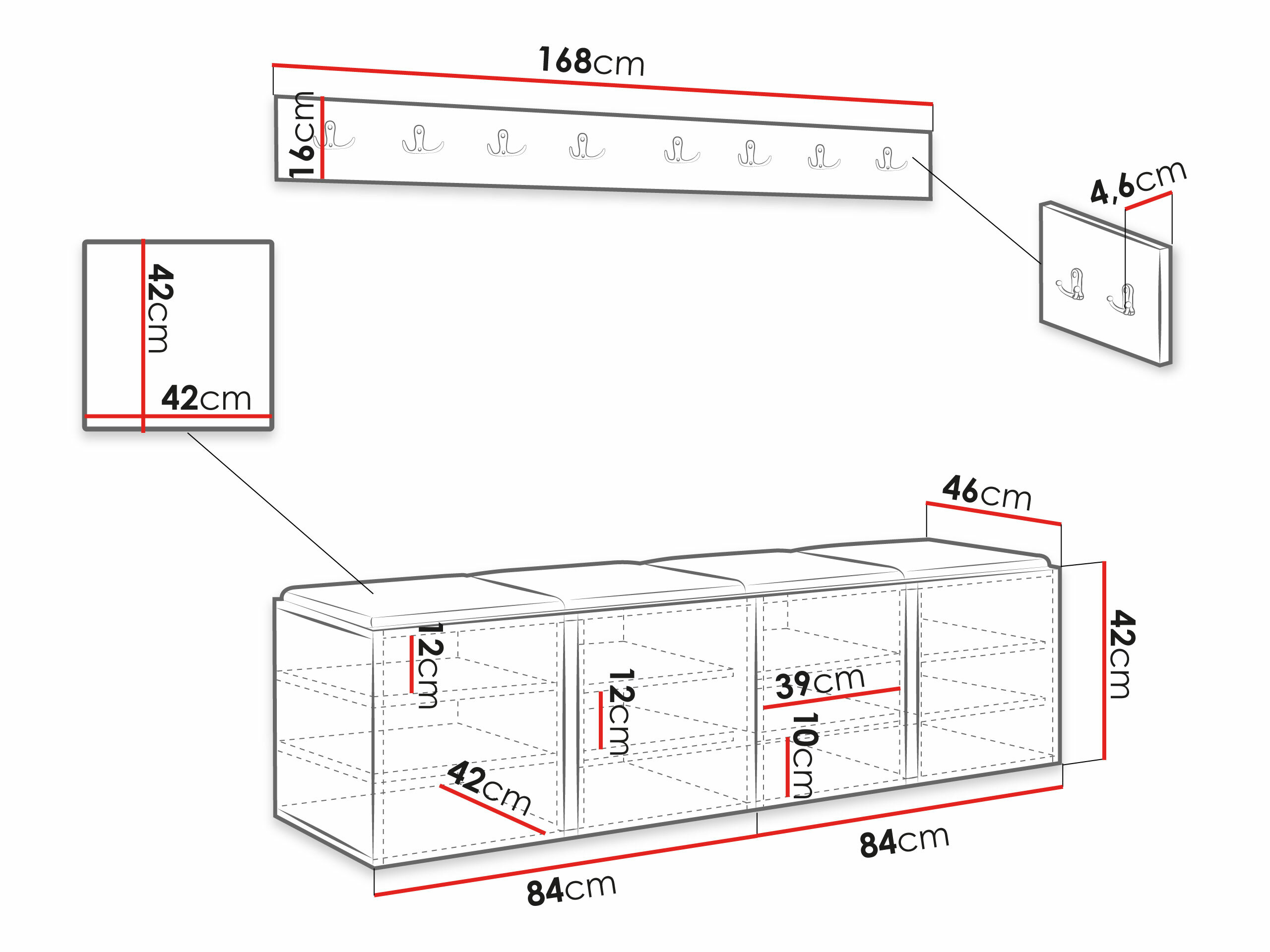 Set za hodnik Pinis VII (Kašmir)