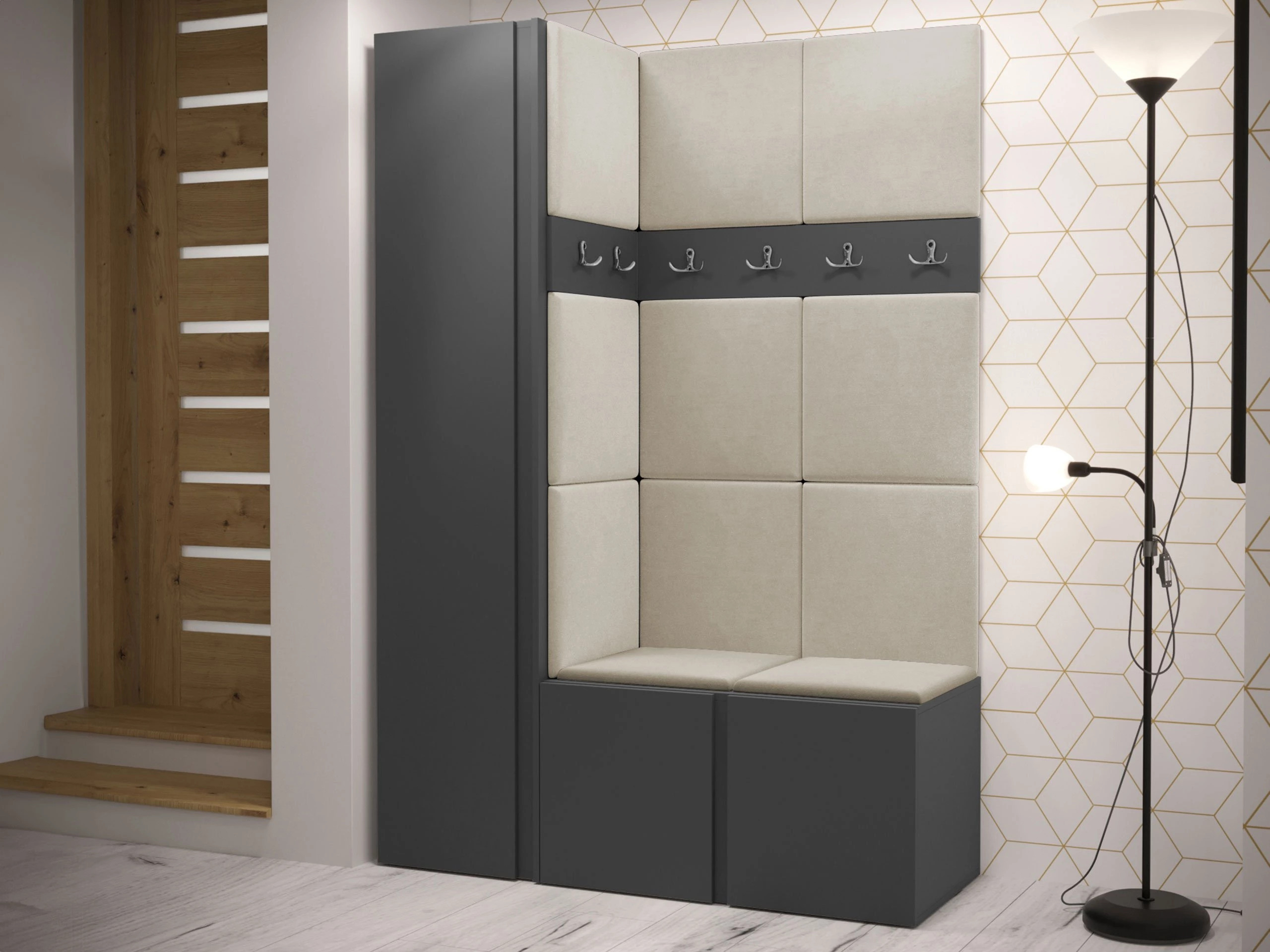 Set za hodnik Hartford 471 (Grafit)