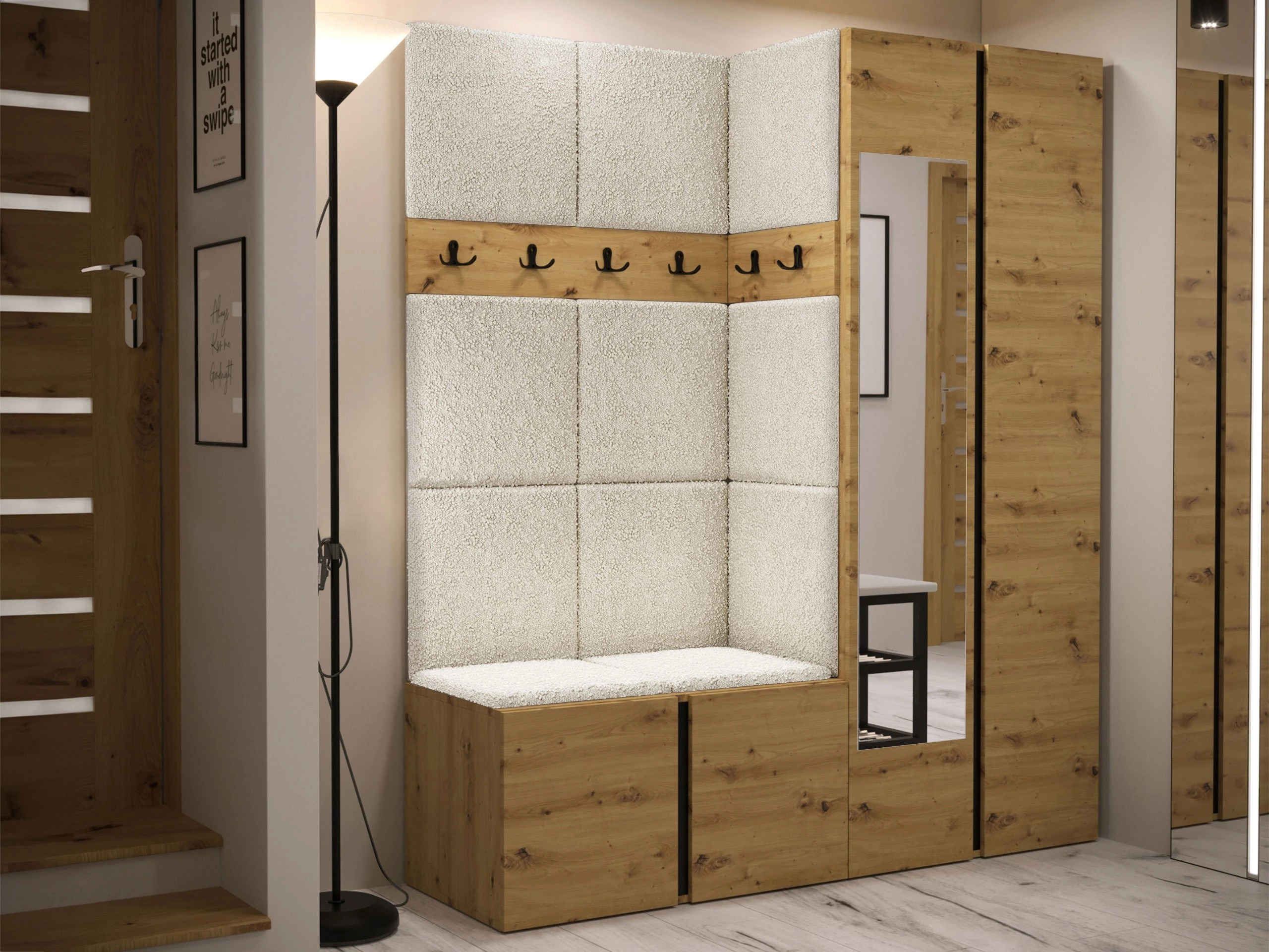 Set za hodnik Pinis X (Artisan hrast)