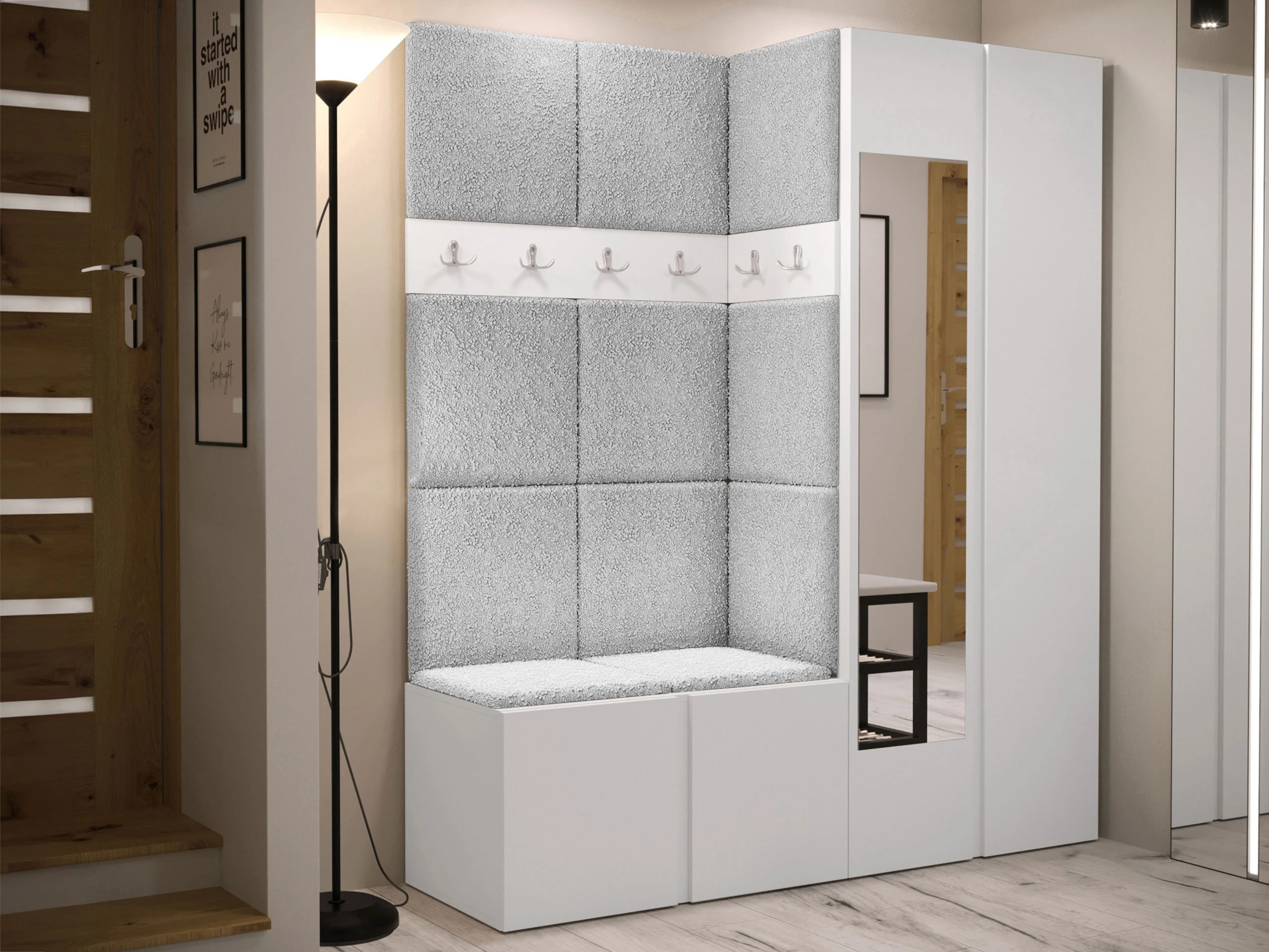 Set za hodnik Pinis X (Belo)