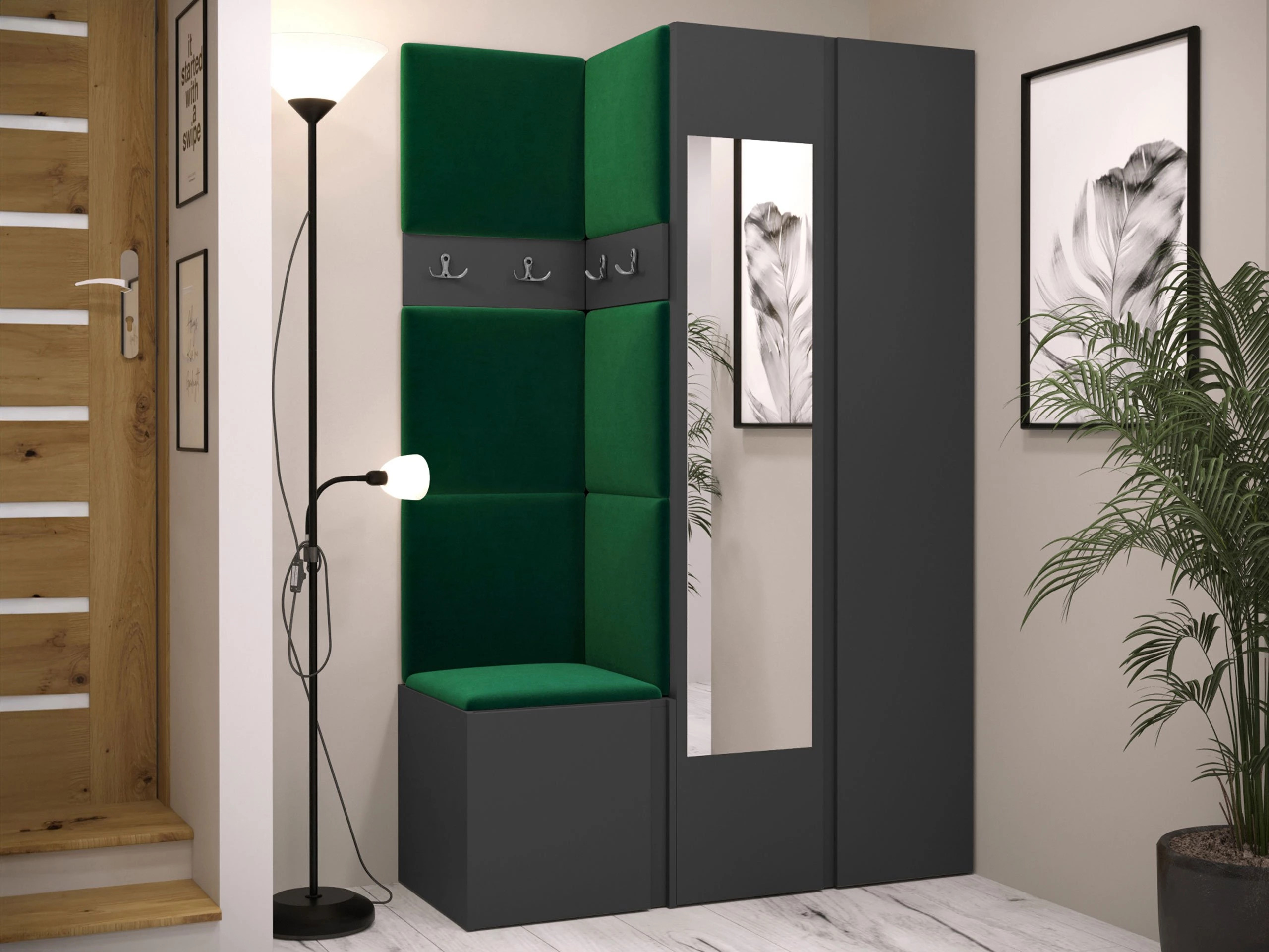 Set za hodnik Pinis XXVI (Grafit)