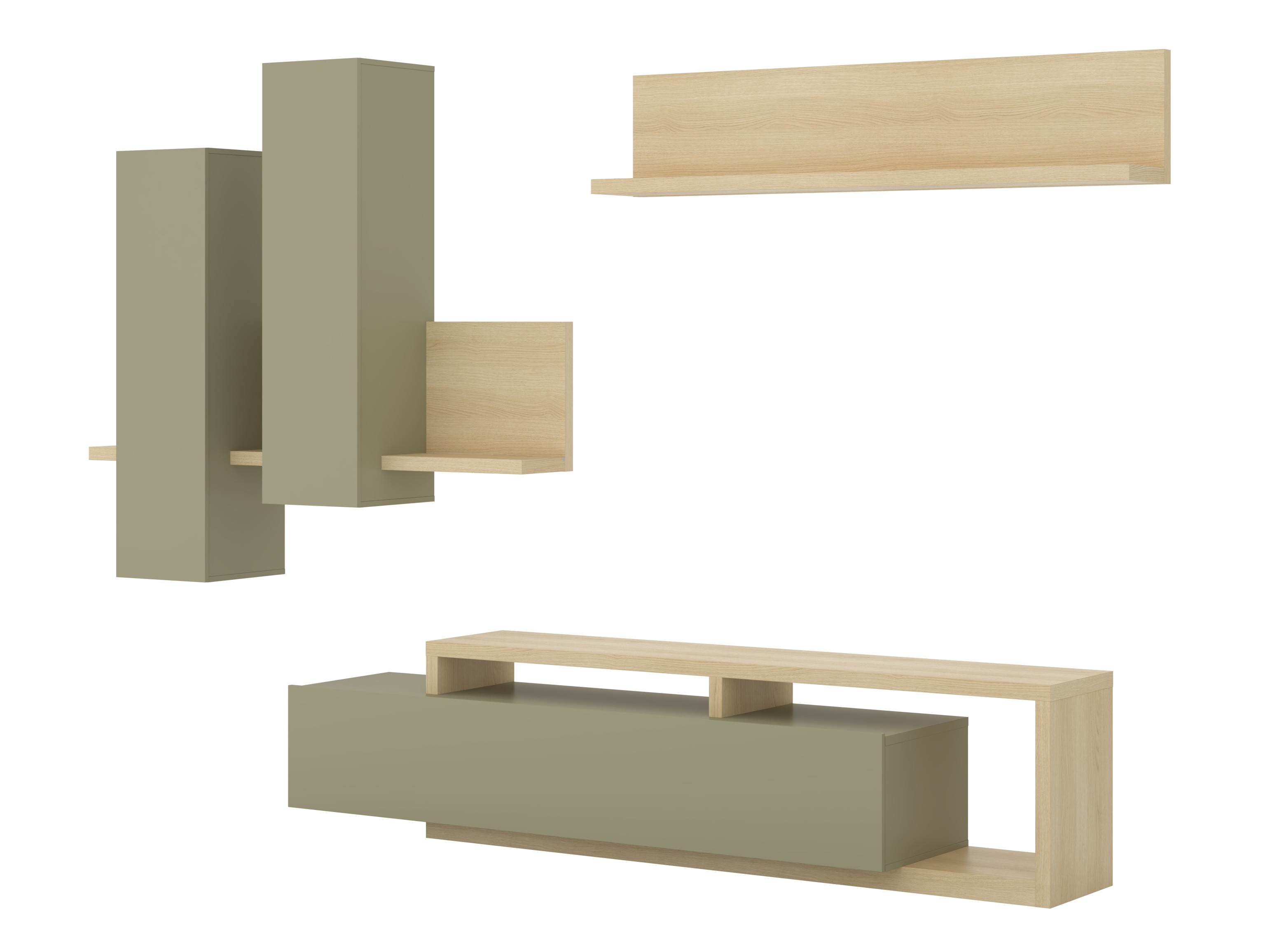 Set za dnevnu sobu Lutiva 100 (Eukaliptus + Hrast)