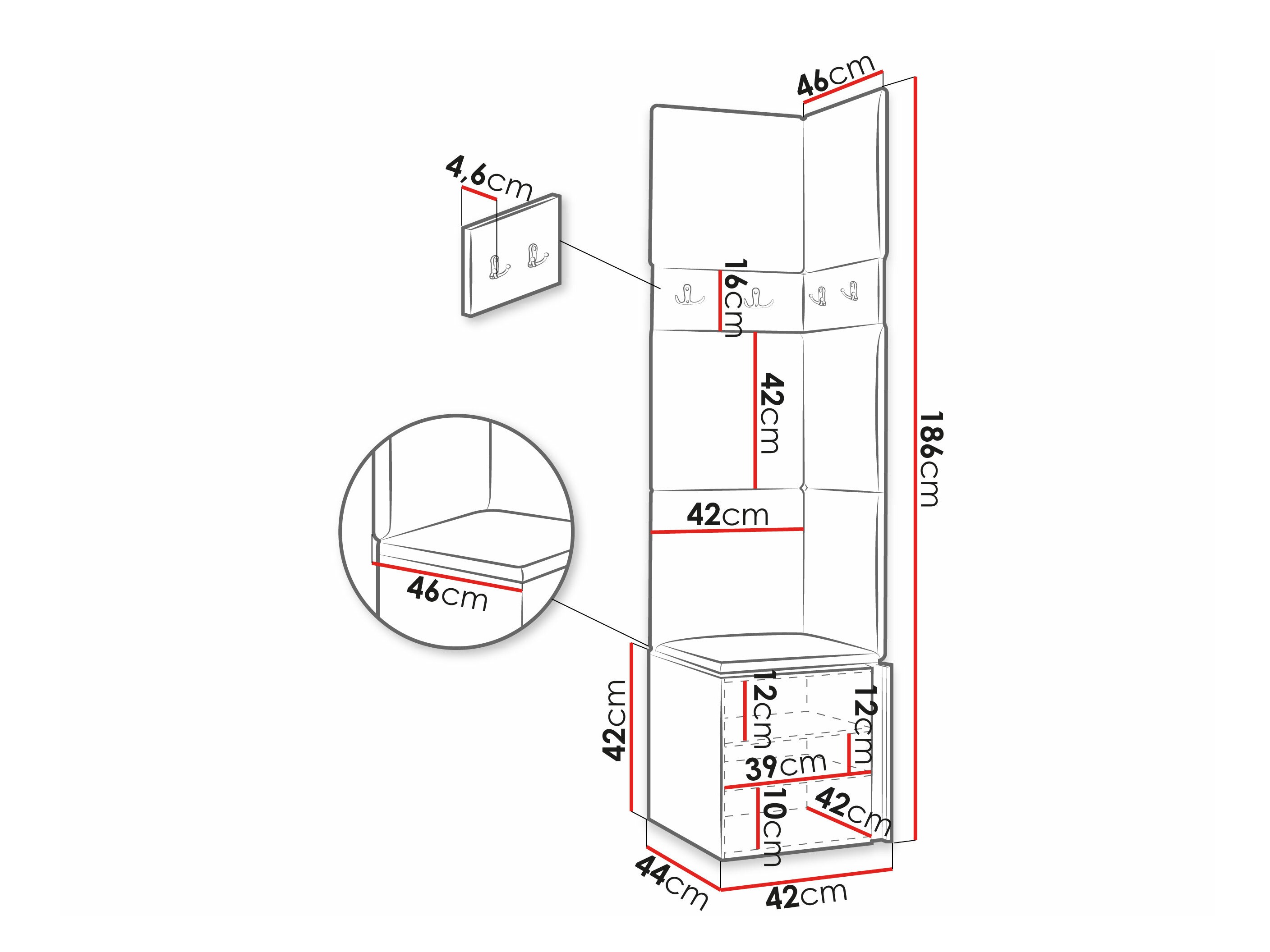 Set za hodnik Hartford 347 (Belo)