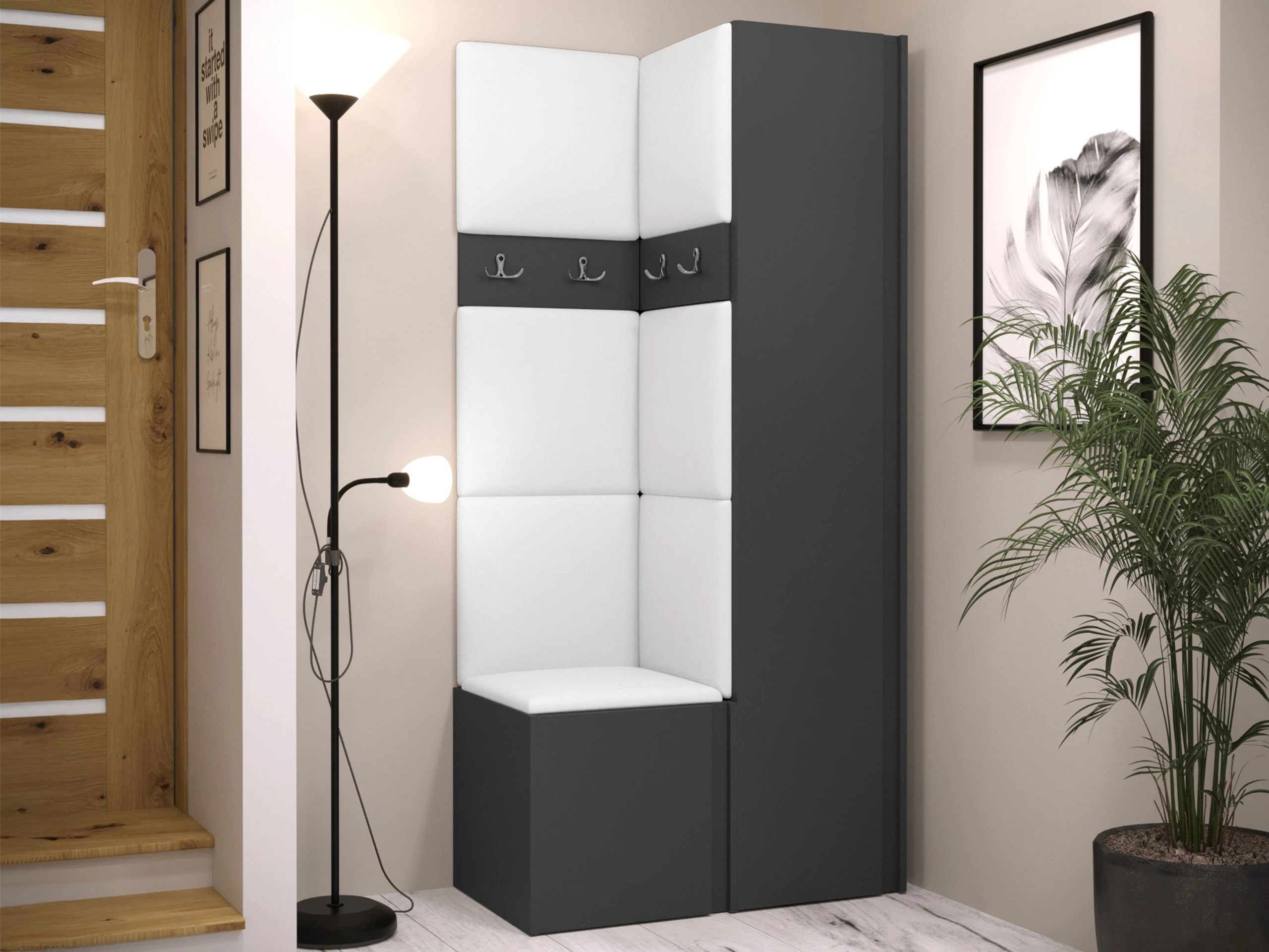 Set za hodnik Hartford 348 (Grafit)