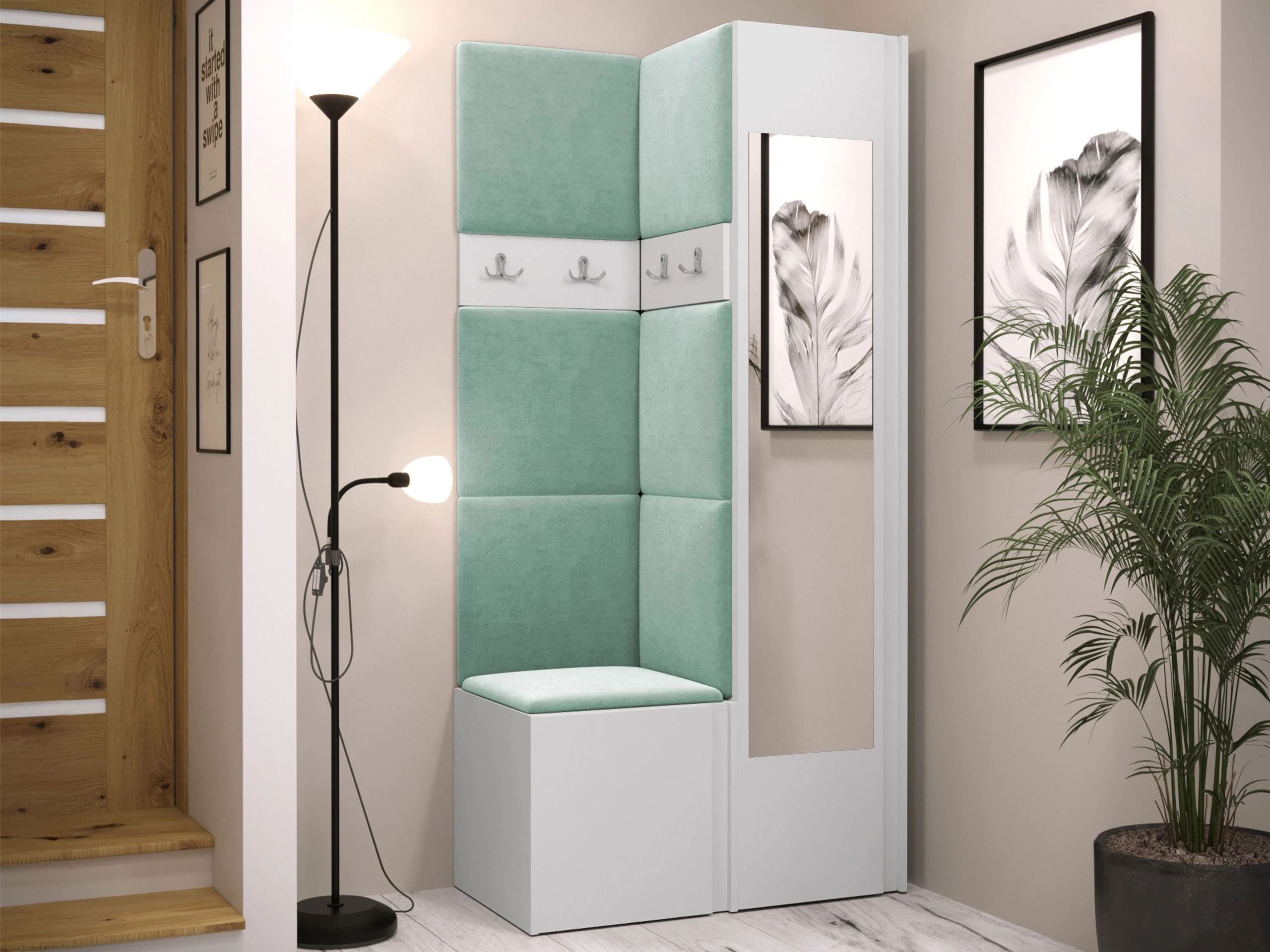 Set za hodnik Hartford 354 (Belo)