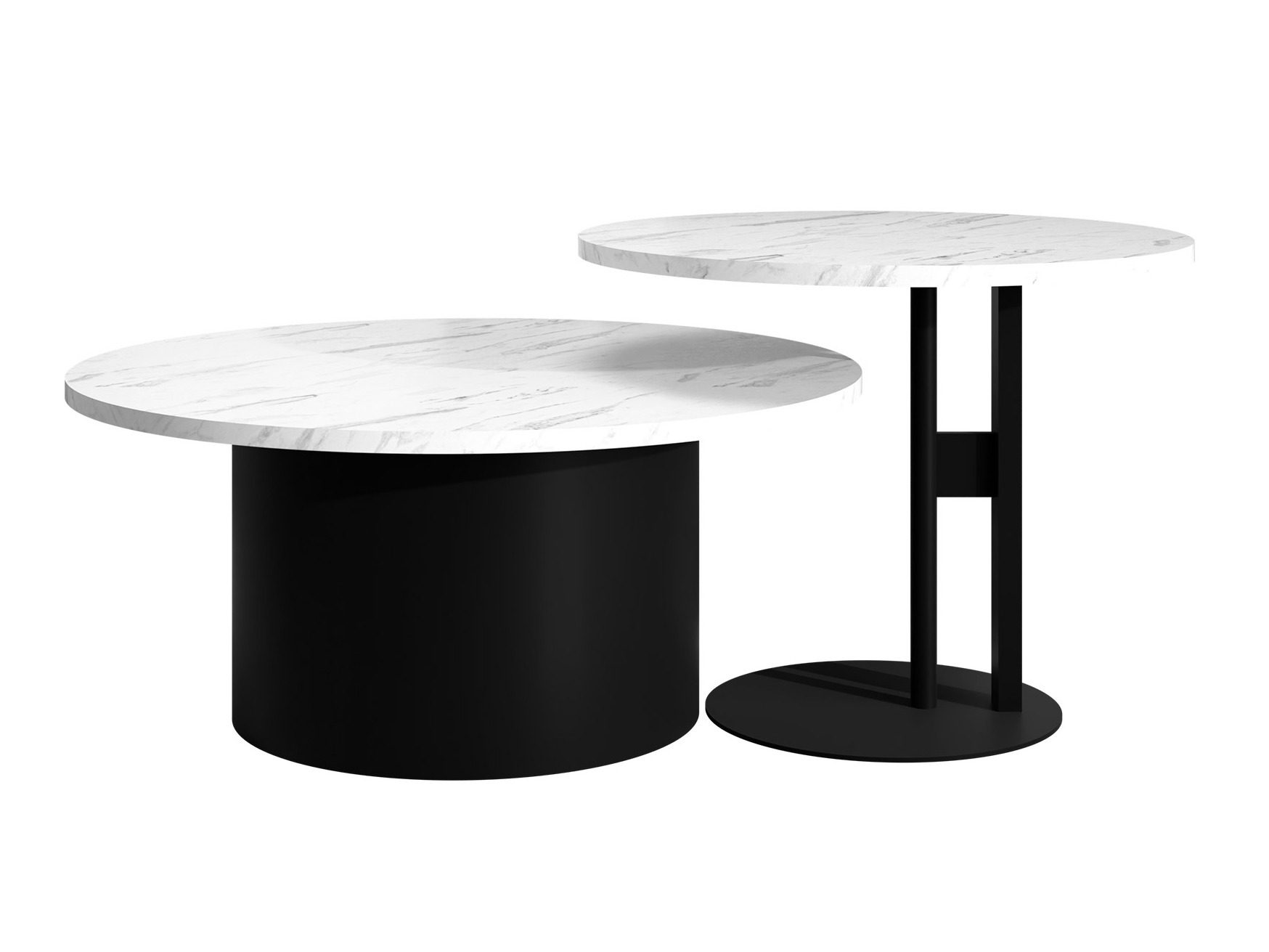 Set stočića za kafu Oswego 159 (Beli mermer)