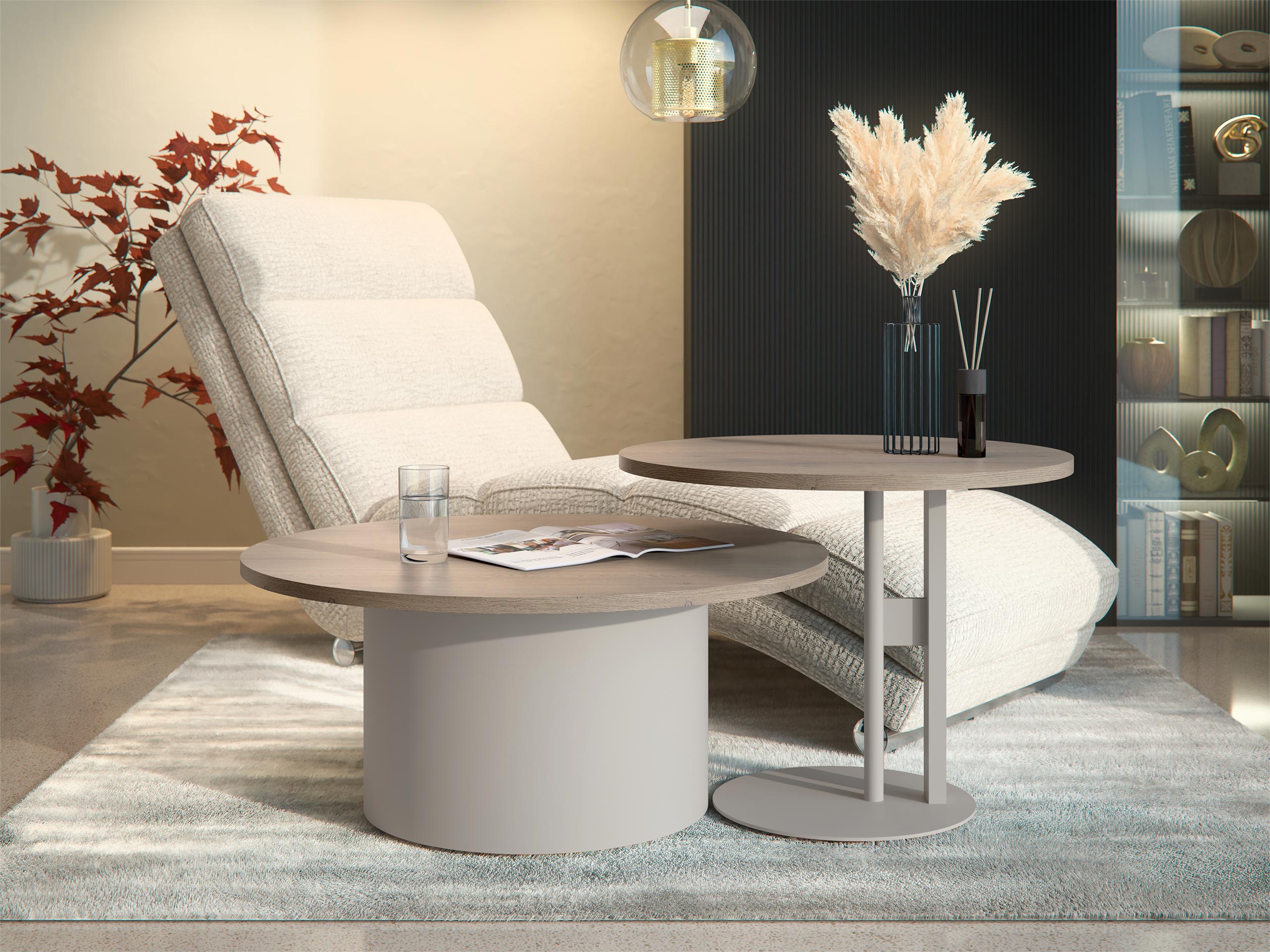 Set stočića za kafu Oswego 160 (Hrast)