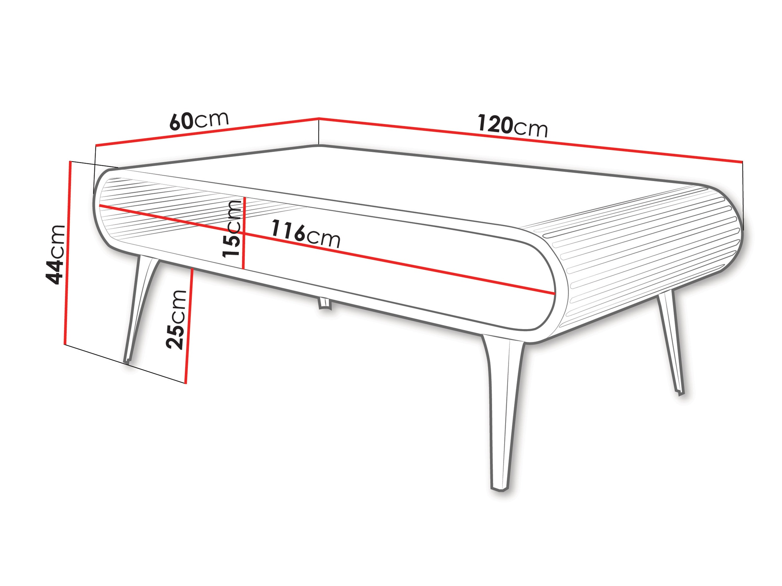 Stočić za kafu Oswego 161 (Crni mermer)