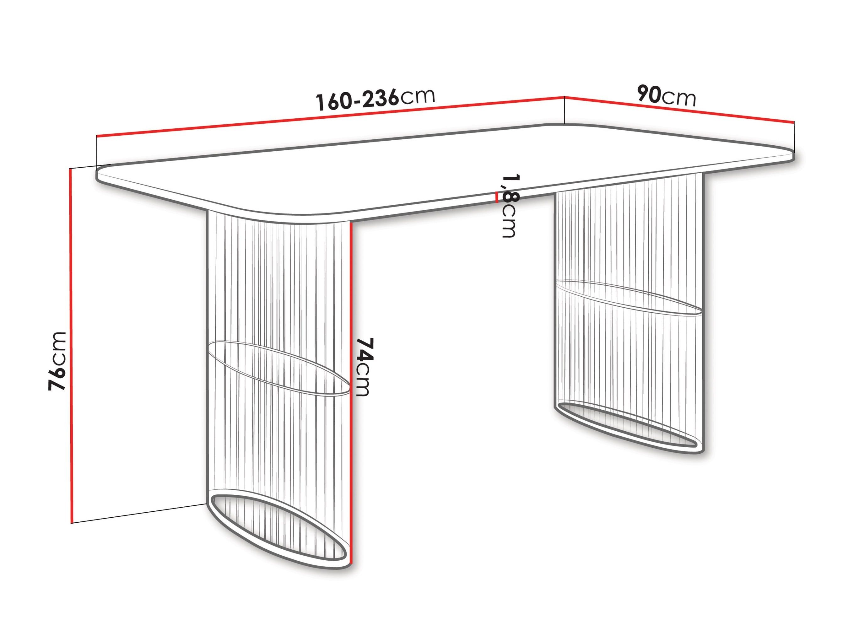 Sto Oswego 164 (Beli mermer)