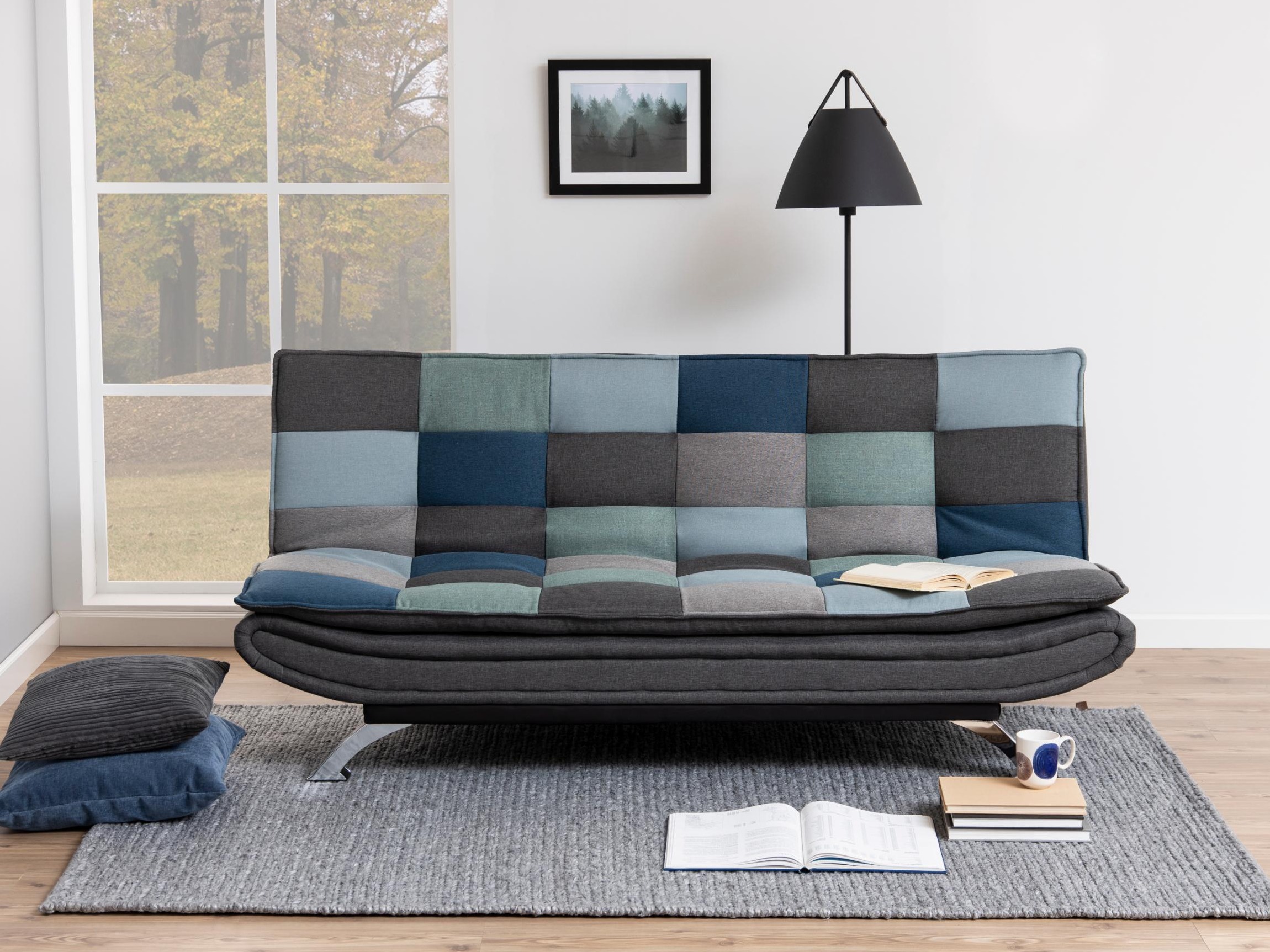 Sofa na razvlačenje Norsica 228 (Sivo + Plava)