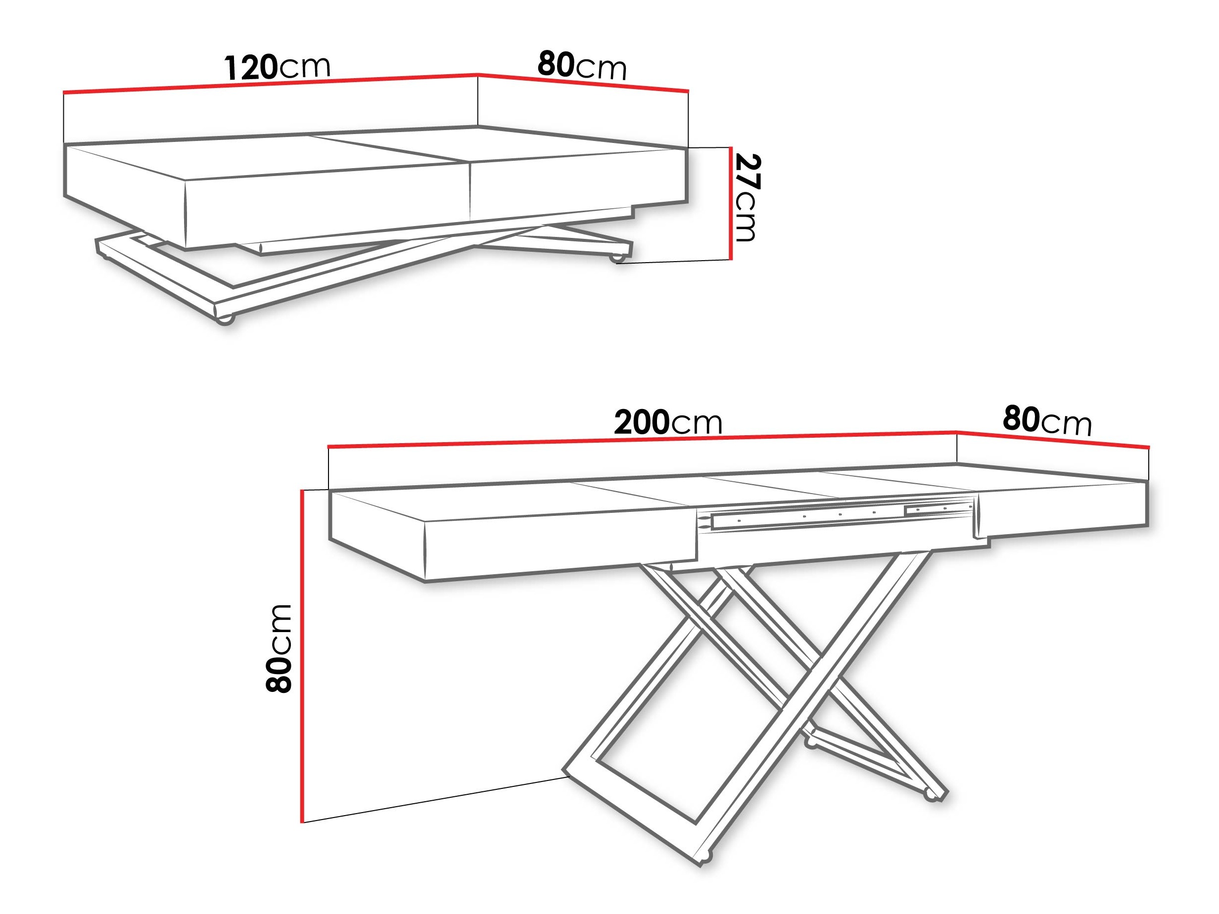 Modularni stočić za kafu Oswego 171 (Crni mermer)