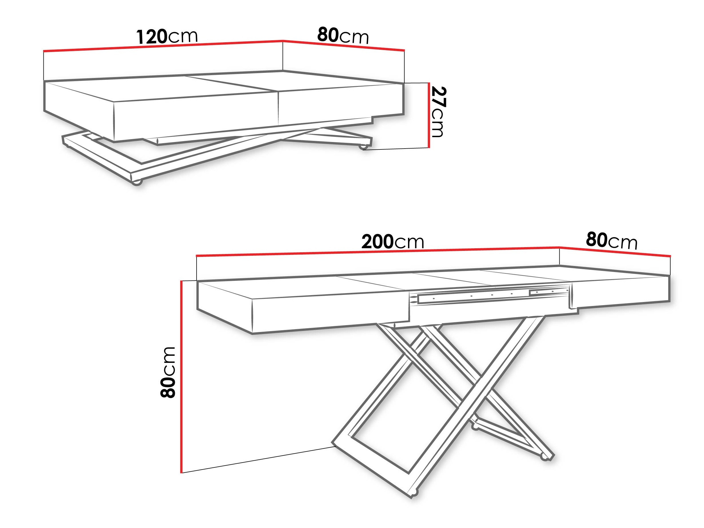 Modularni stočić za kafu Oswego 171 (Orah)