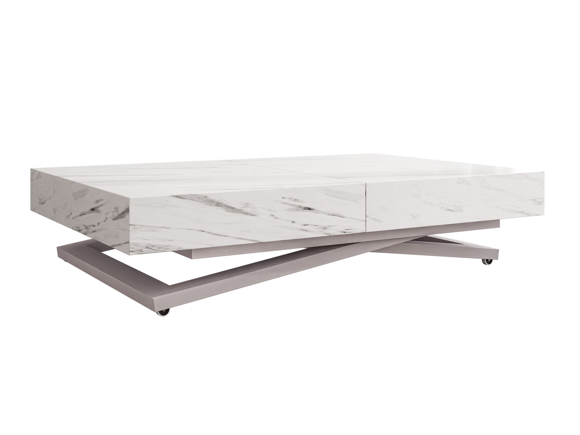 Modularni stočić za kafu Oswego 172 (Beli mermer)
