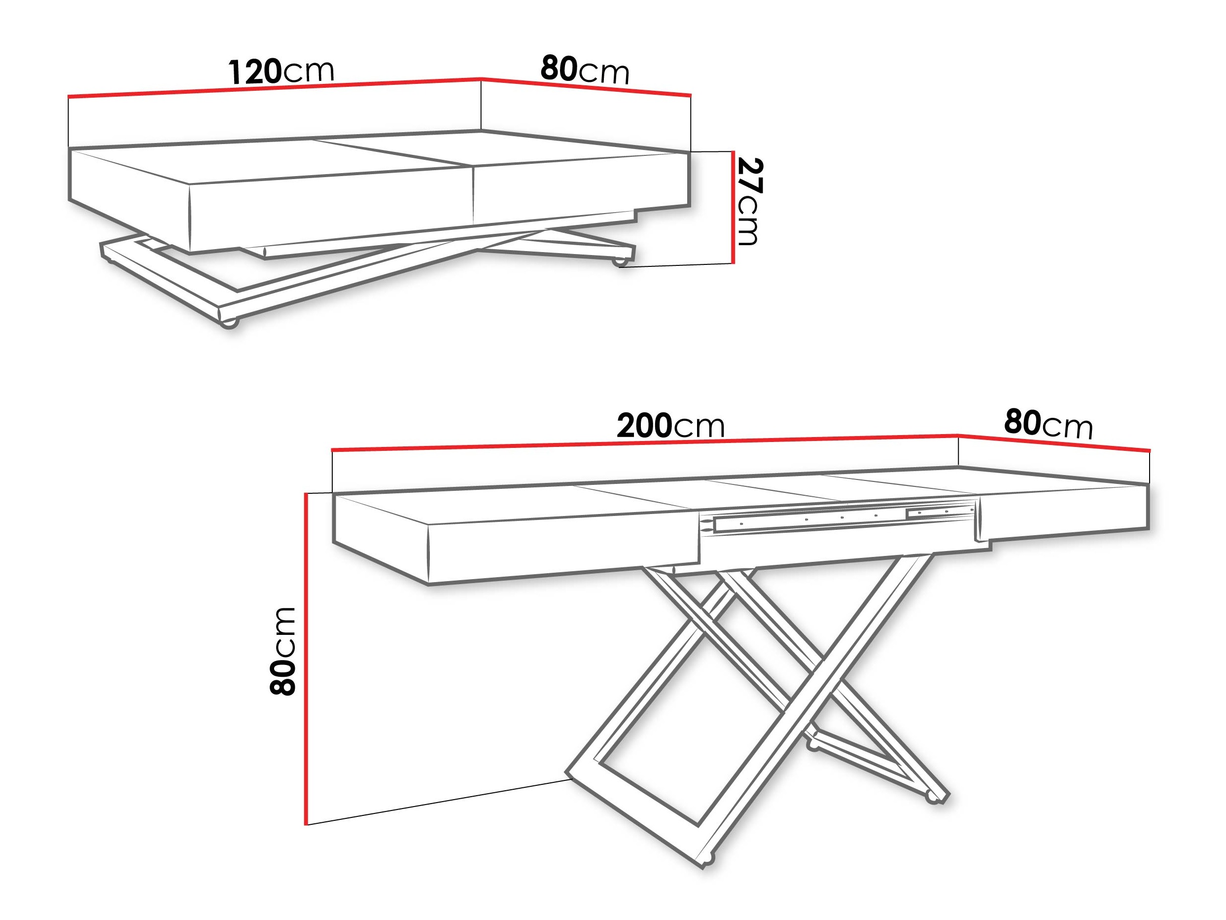 Modularni stočić za kafu Oswego 172 (Hrast)