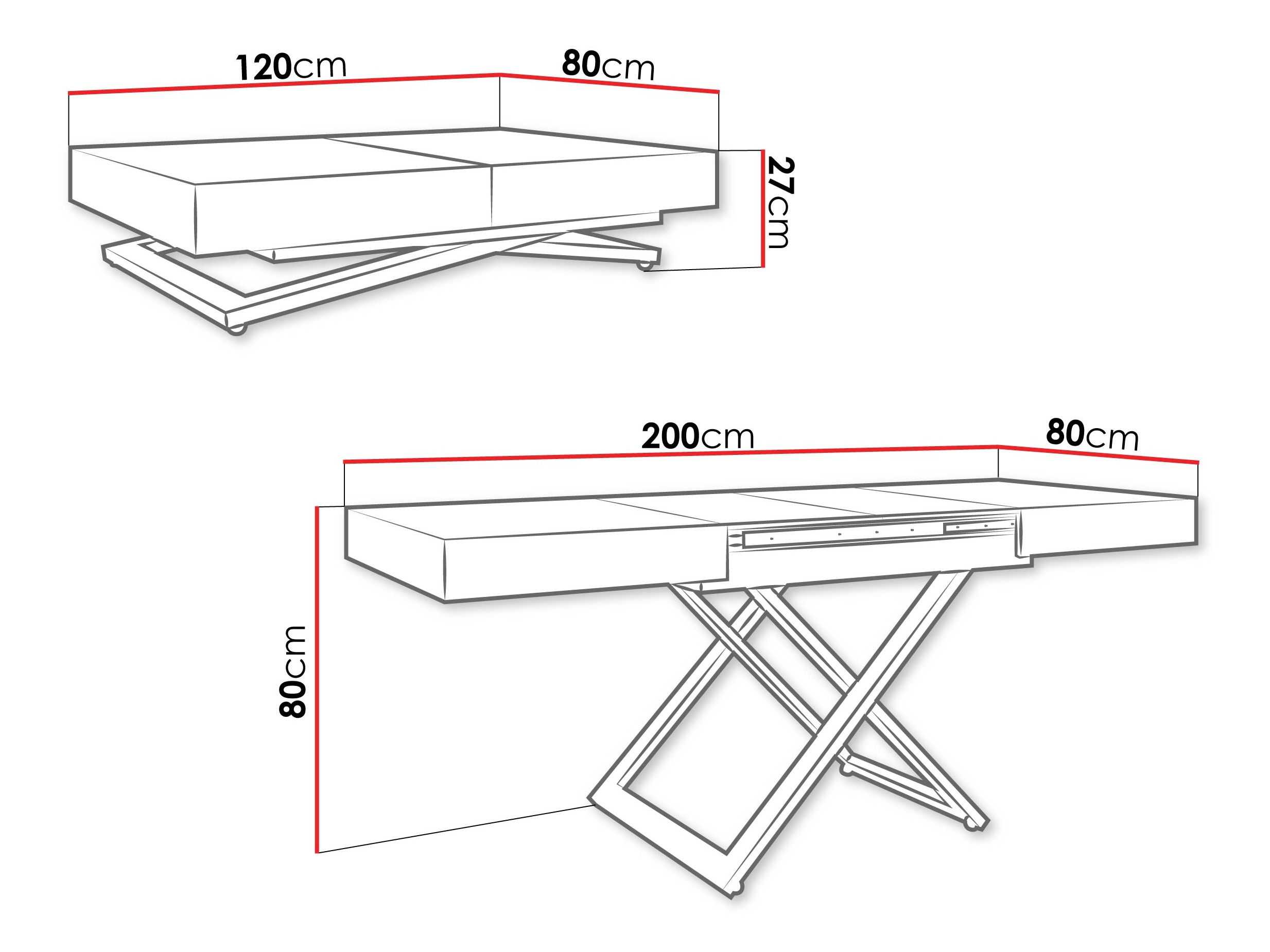 Modularni stočić za kafu Oswego 173 (Crni mermer)