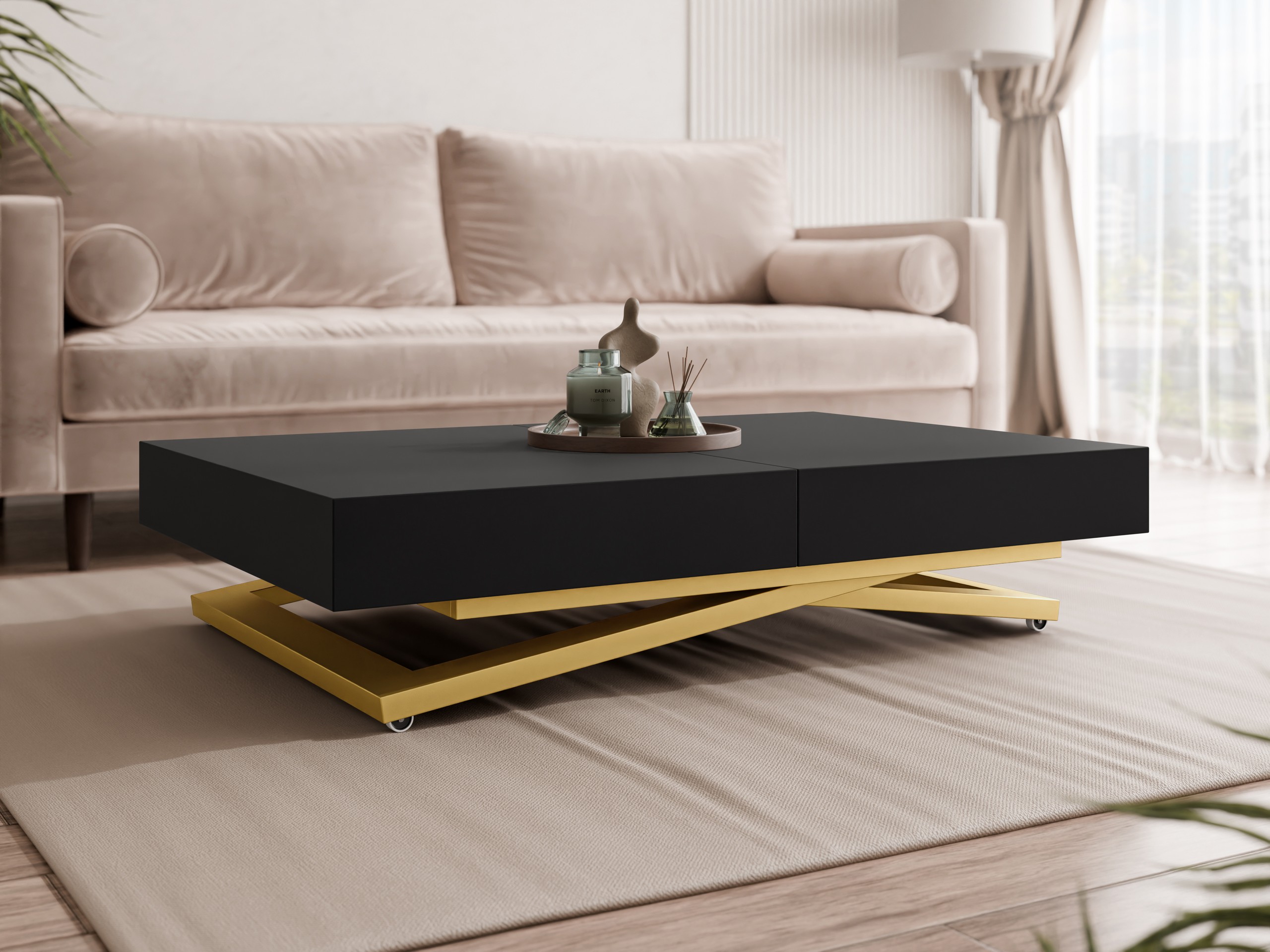 Modularni stočić za kafu Oswego 173 (Crno)