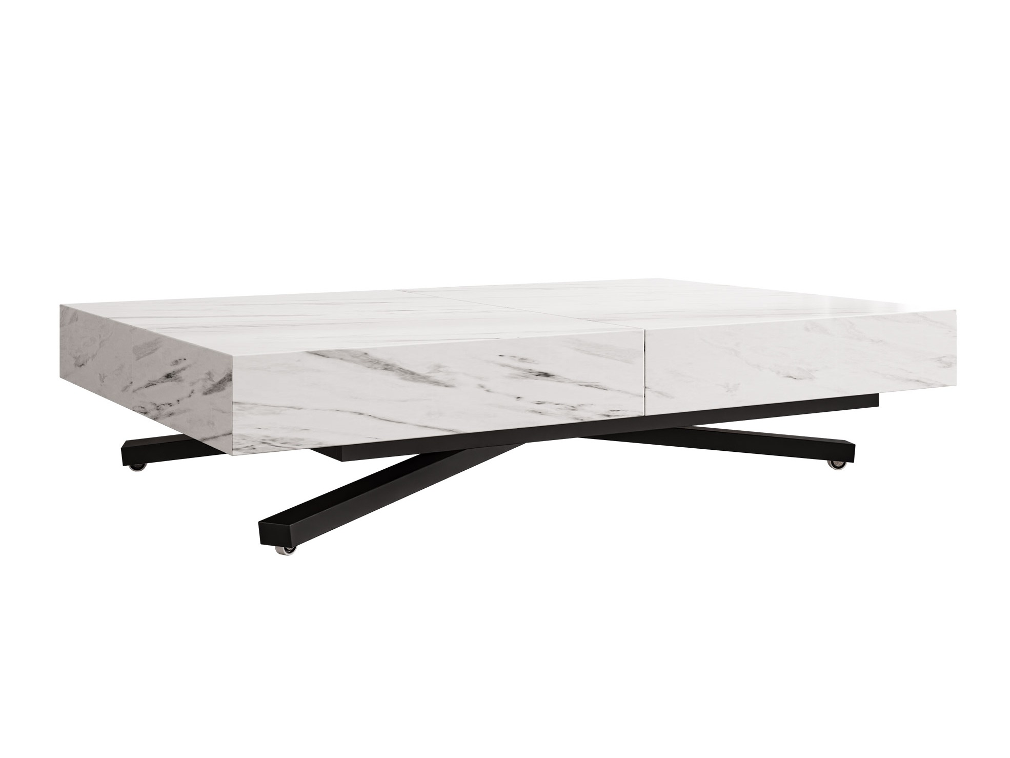 Modularni stočić za kafu Oswego 176 (Beli mermer)