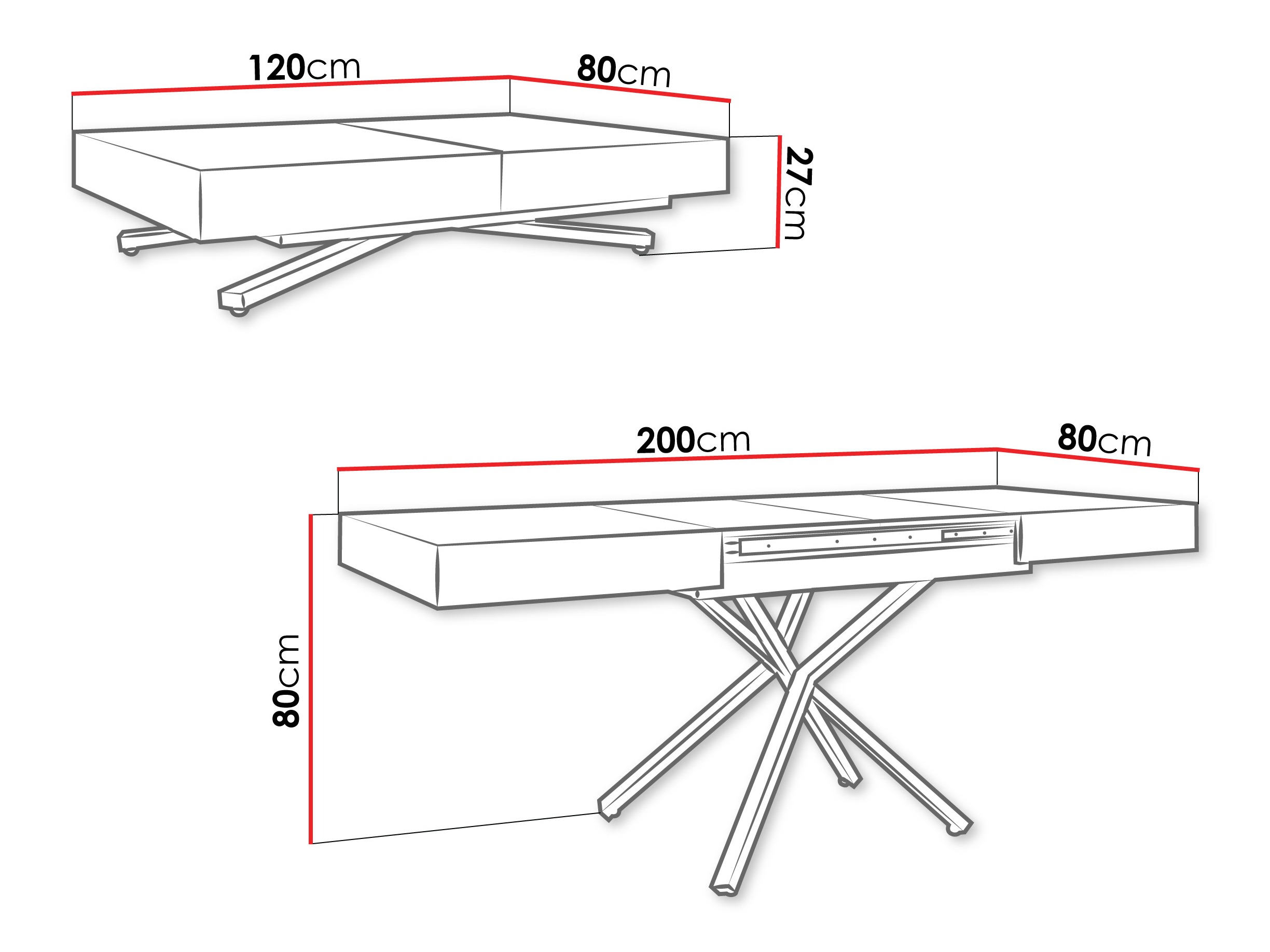 Modularni stočić za kafu Oswego 176 (Grafit)