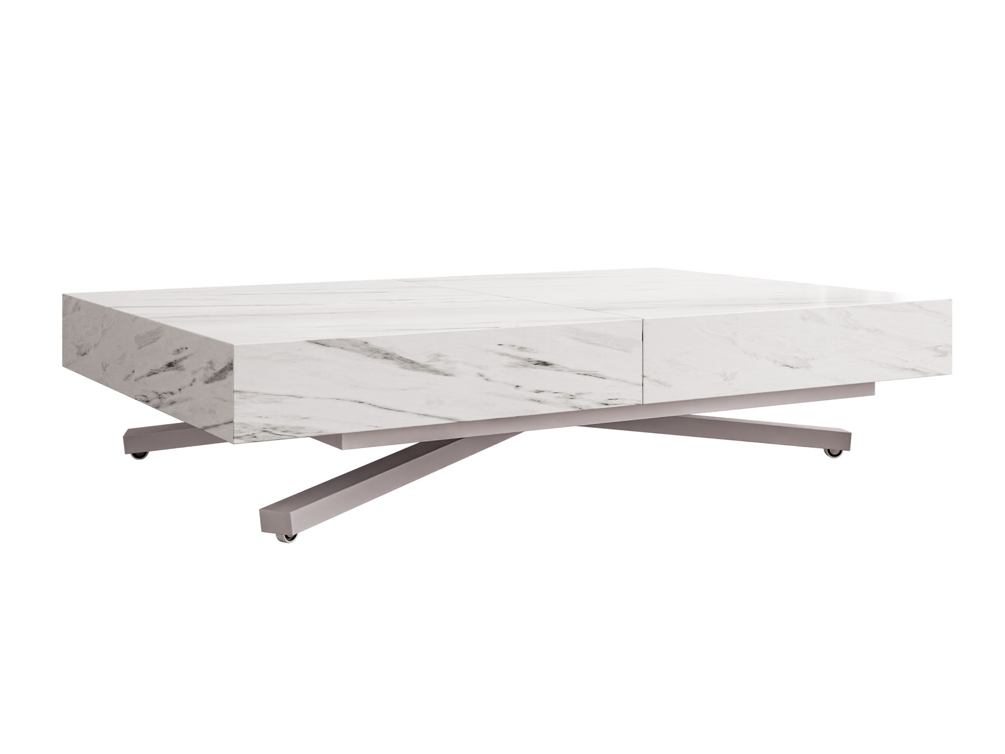 Modularni stočić za kafu Oswego 177 (Beli mermer)