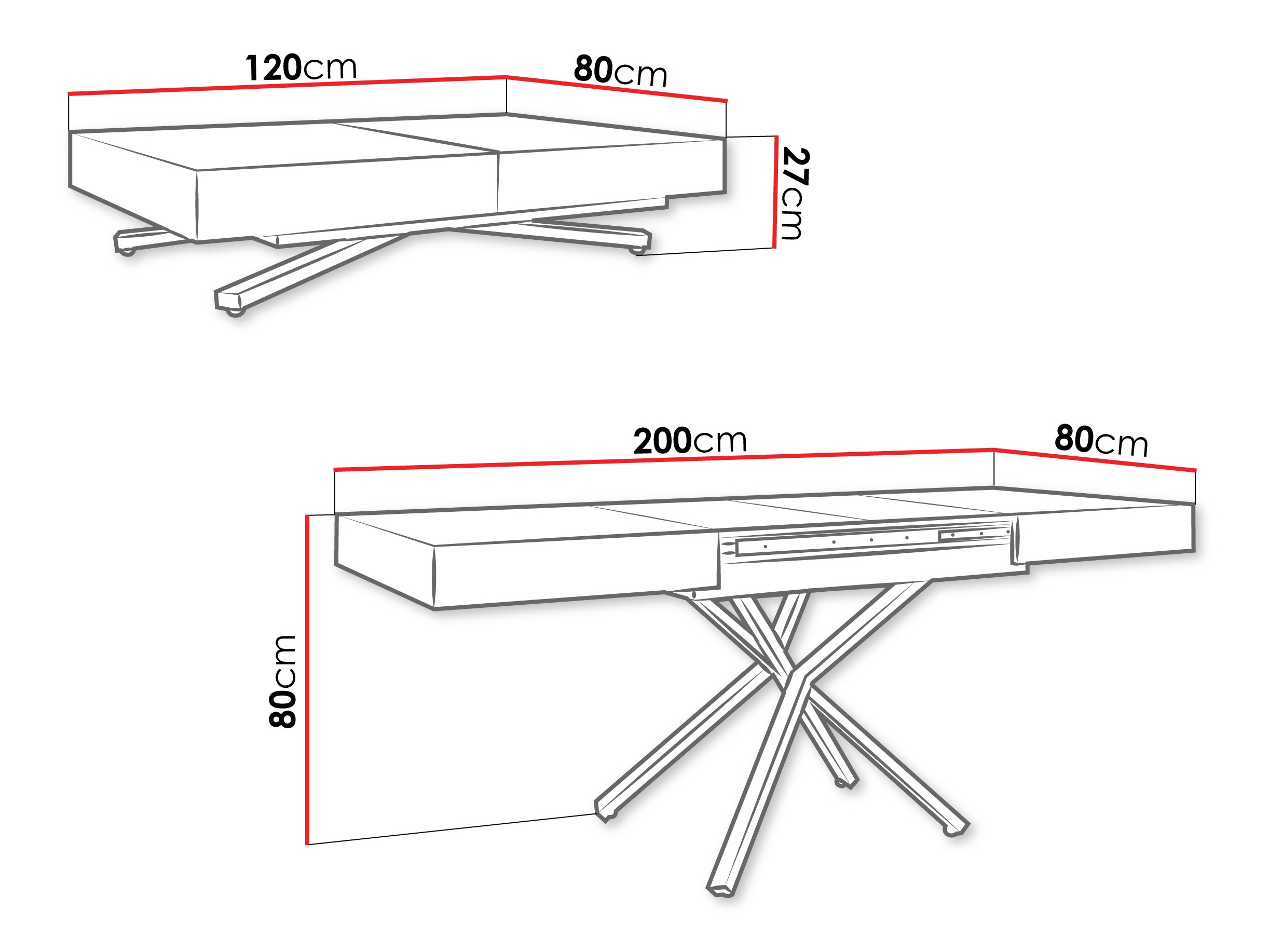 Modularni stočić za kafu Oswego 177 (Beli mermer)
