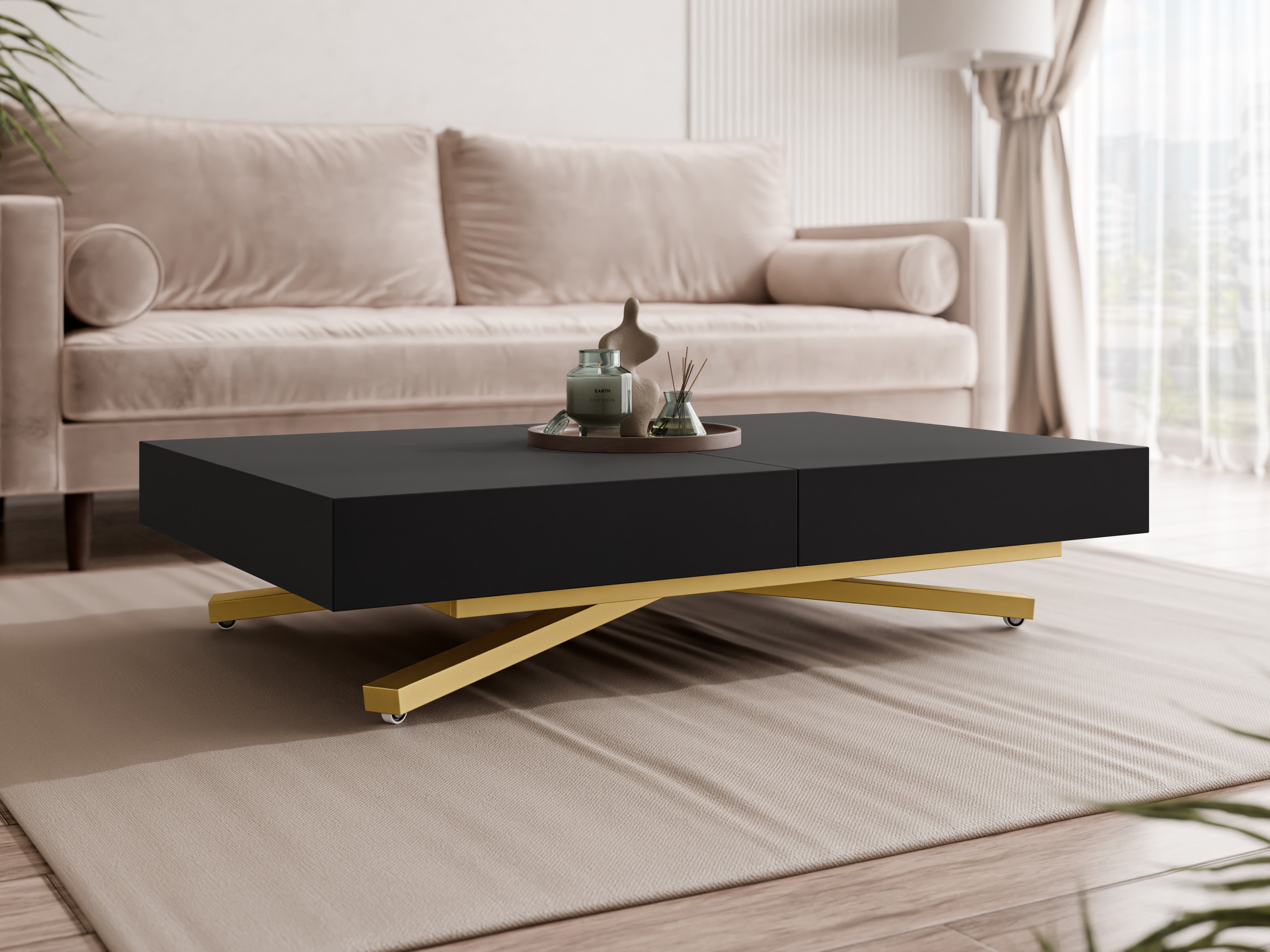 Modularni stočić za kafu Oswego 178 (Crno)