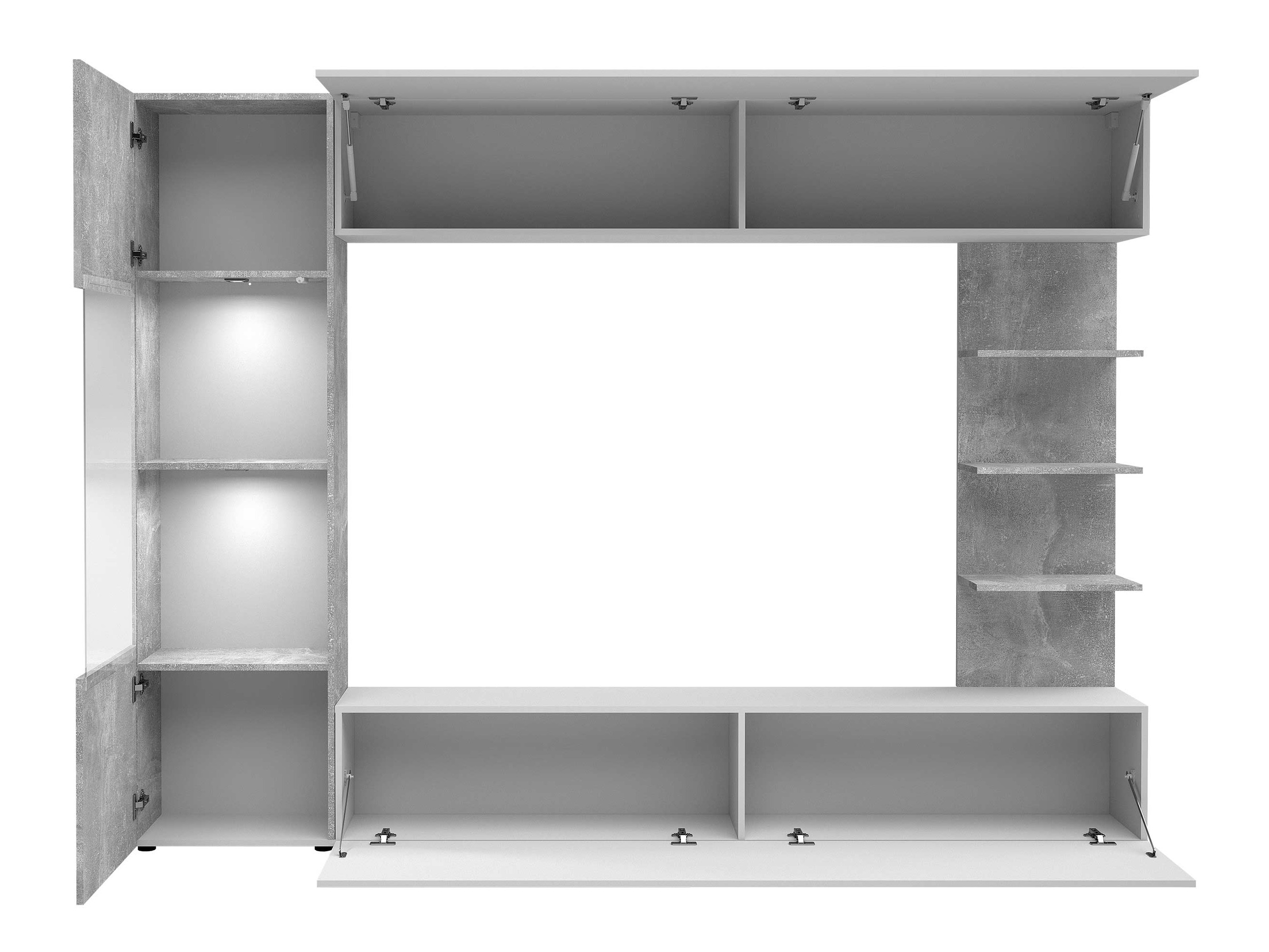 Set za dnevnu sobu Comfivo Animus (Belo + Beton)