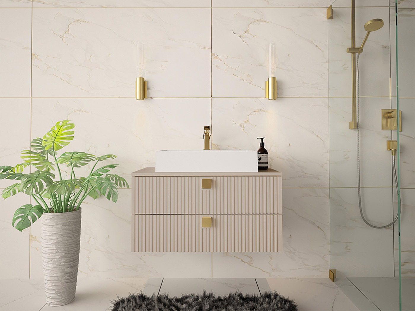 Zidni kupatilski ormarić za umivaonik S127