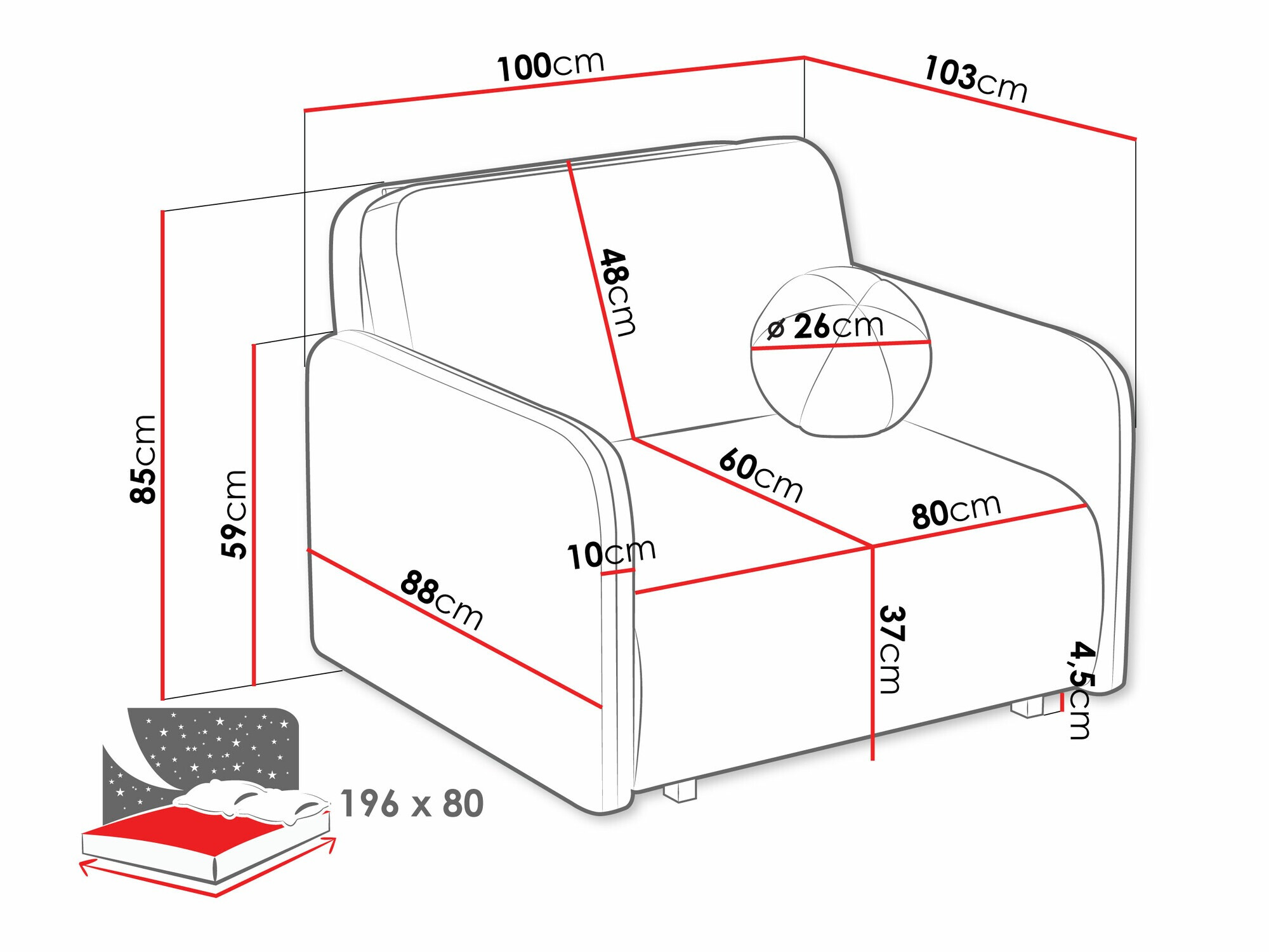 Fotelja S145 sa oštećenom ambalažom
