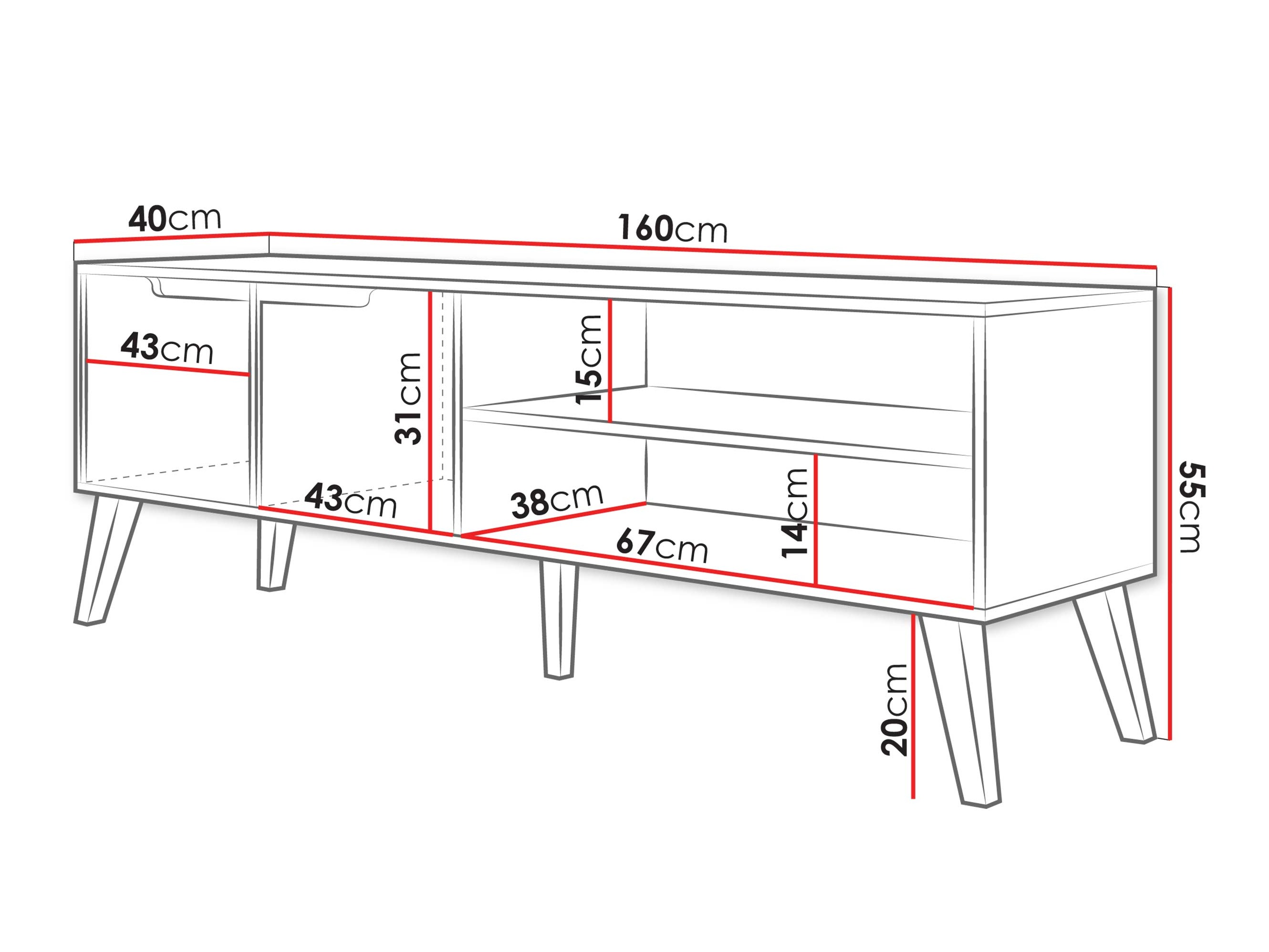 TV komoda Otis (Kašmir)