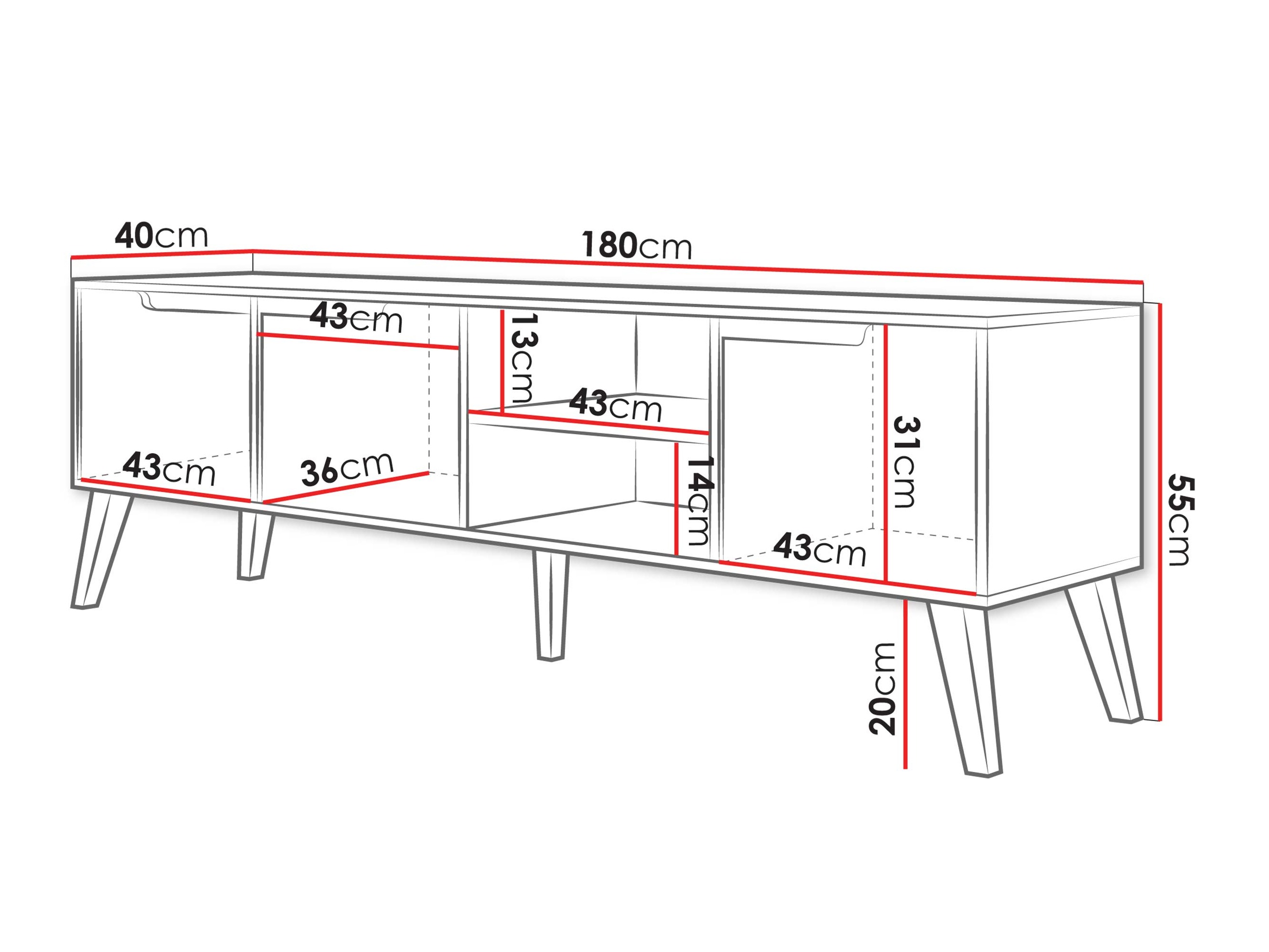 TV komoda Otis II (Kašmir)