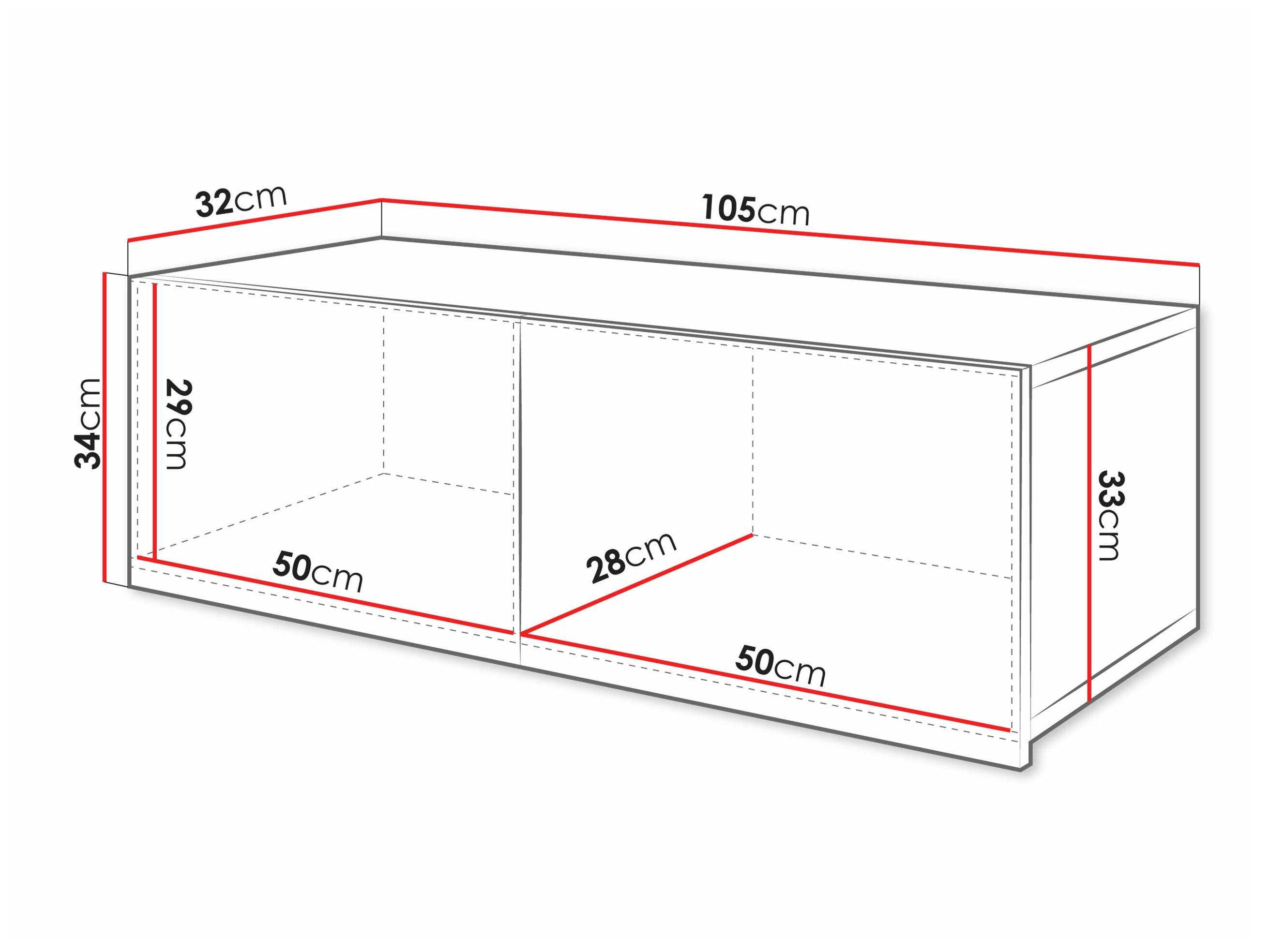 Zidni ormarić Remus (Crno + Sjajno crna)