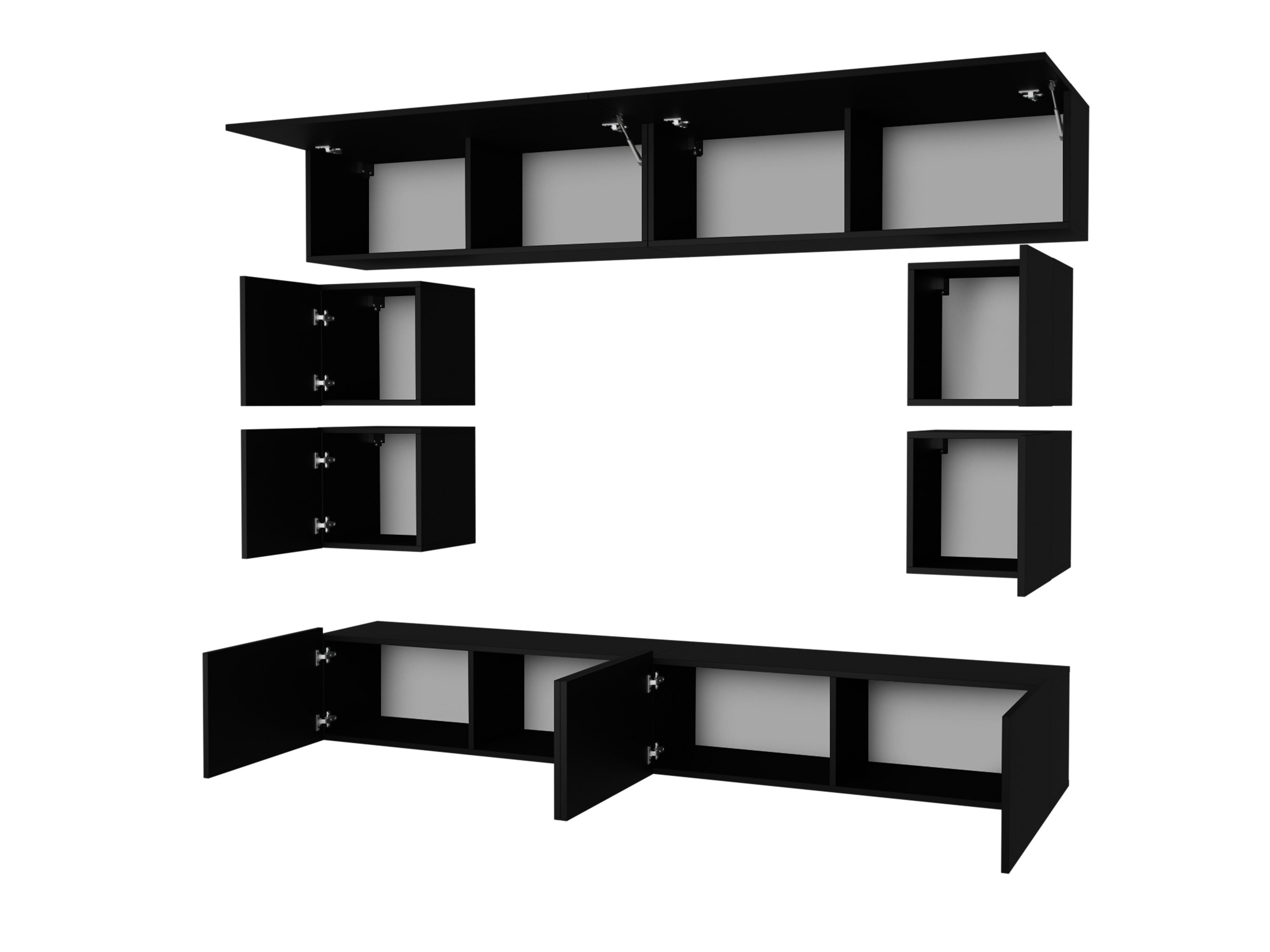Set za dnevnu sobu Remus XVI (Belo + Sjajno belo)