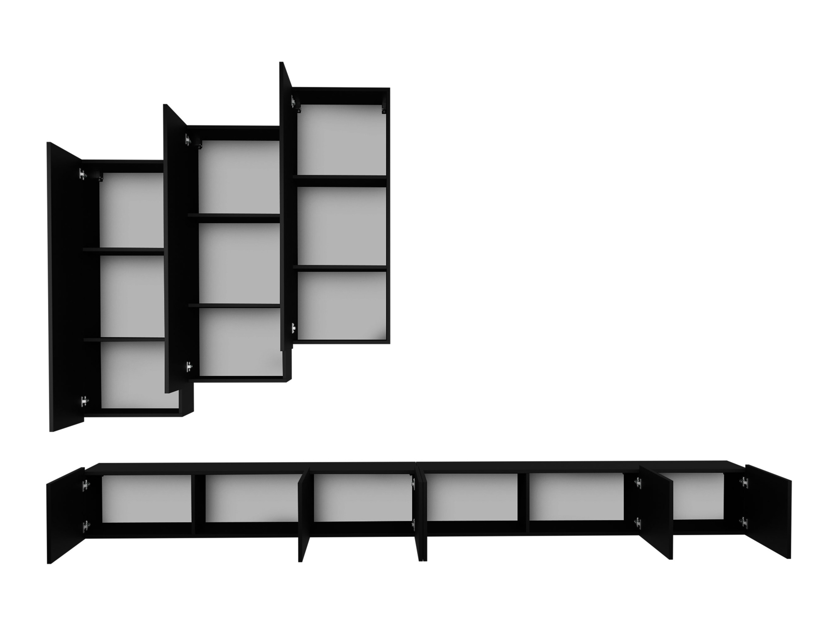 Set za dnevnu sobu Remus XX (Belo + Crno)