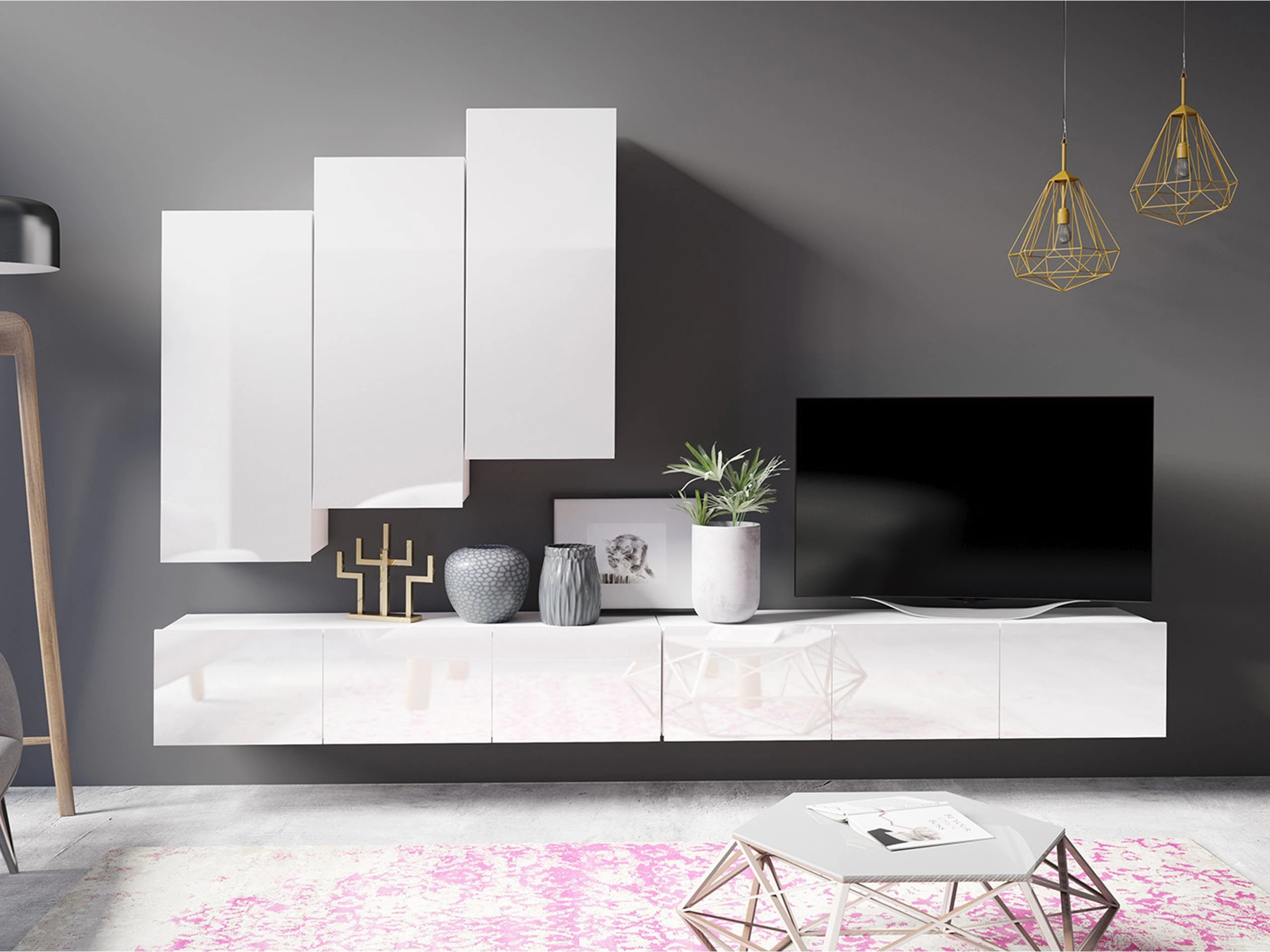 Set za dnevnu sobu Remus XX (Belo)