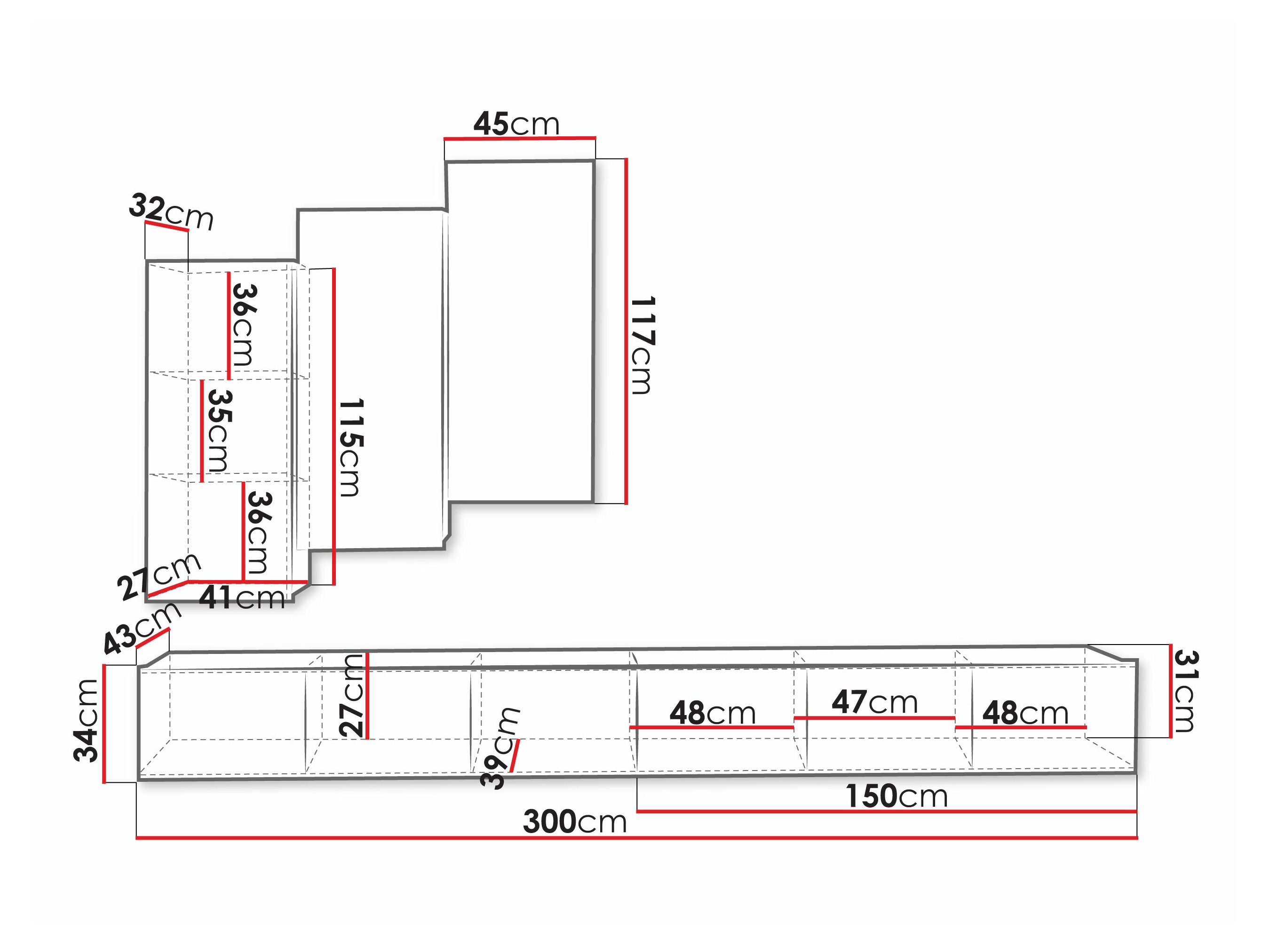 Set za dnevnu sobu Remus XX (Belo)