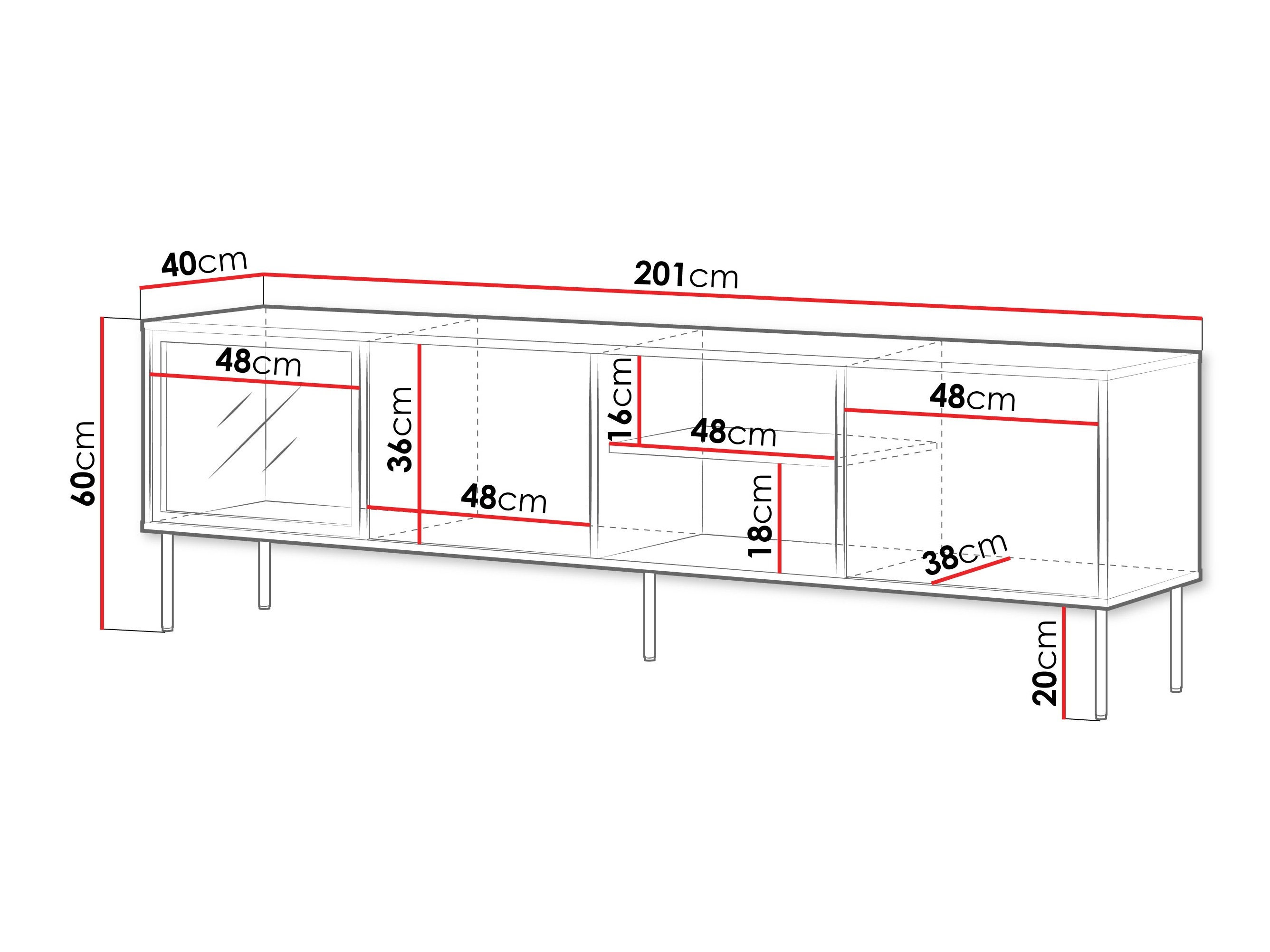 TV komoda Merevai 103 (Kašmir)