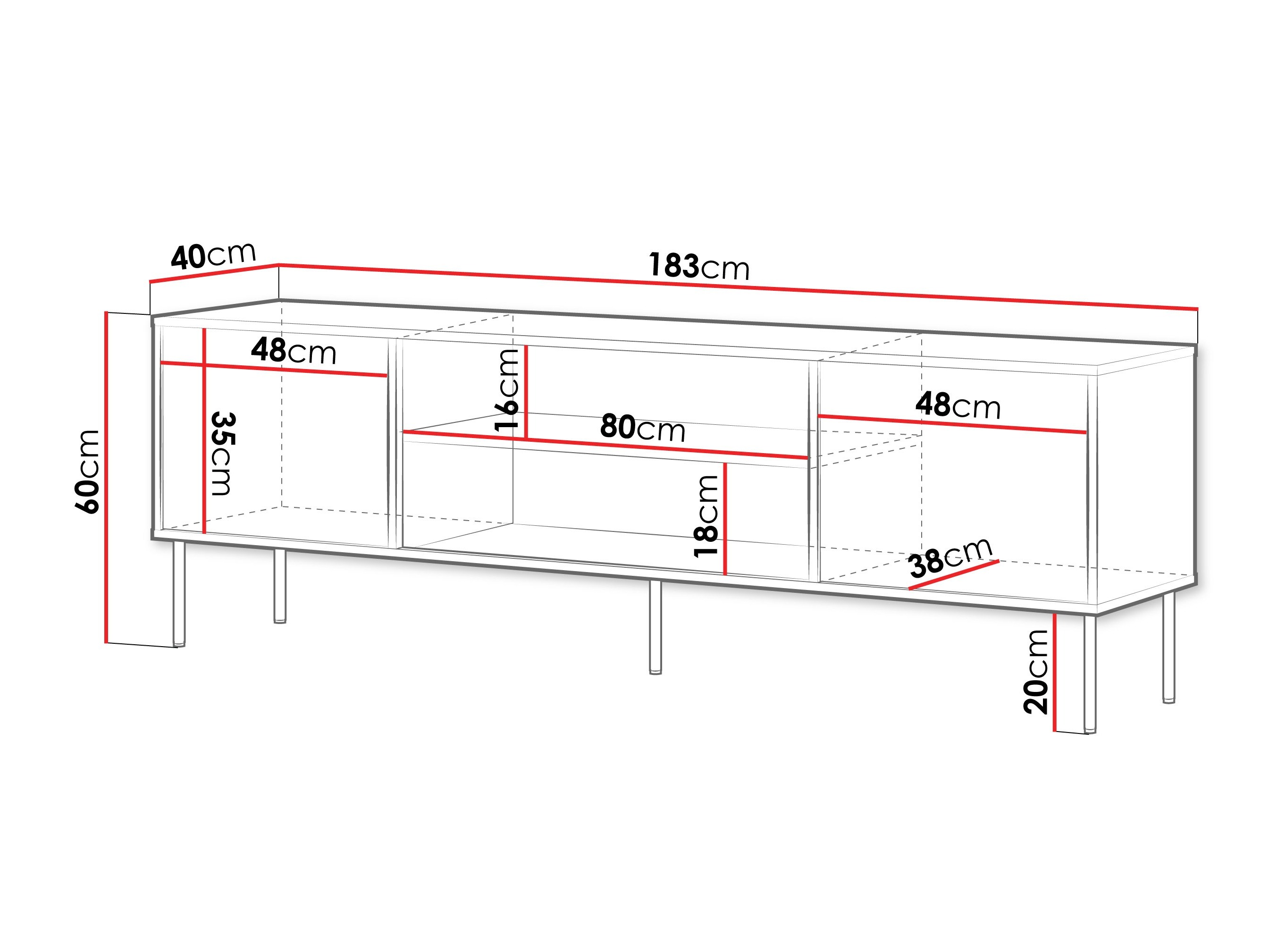 TV komoda Merevai 104 (Kašmir)