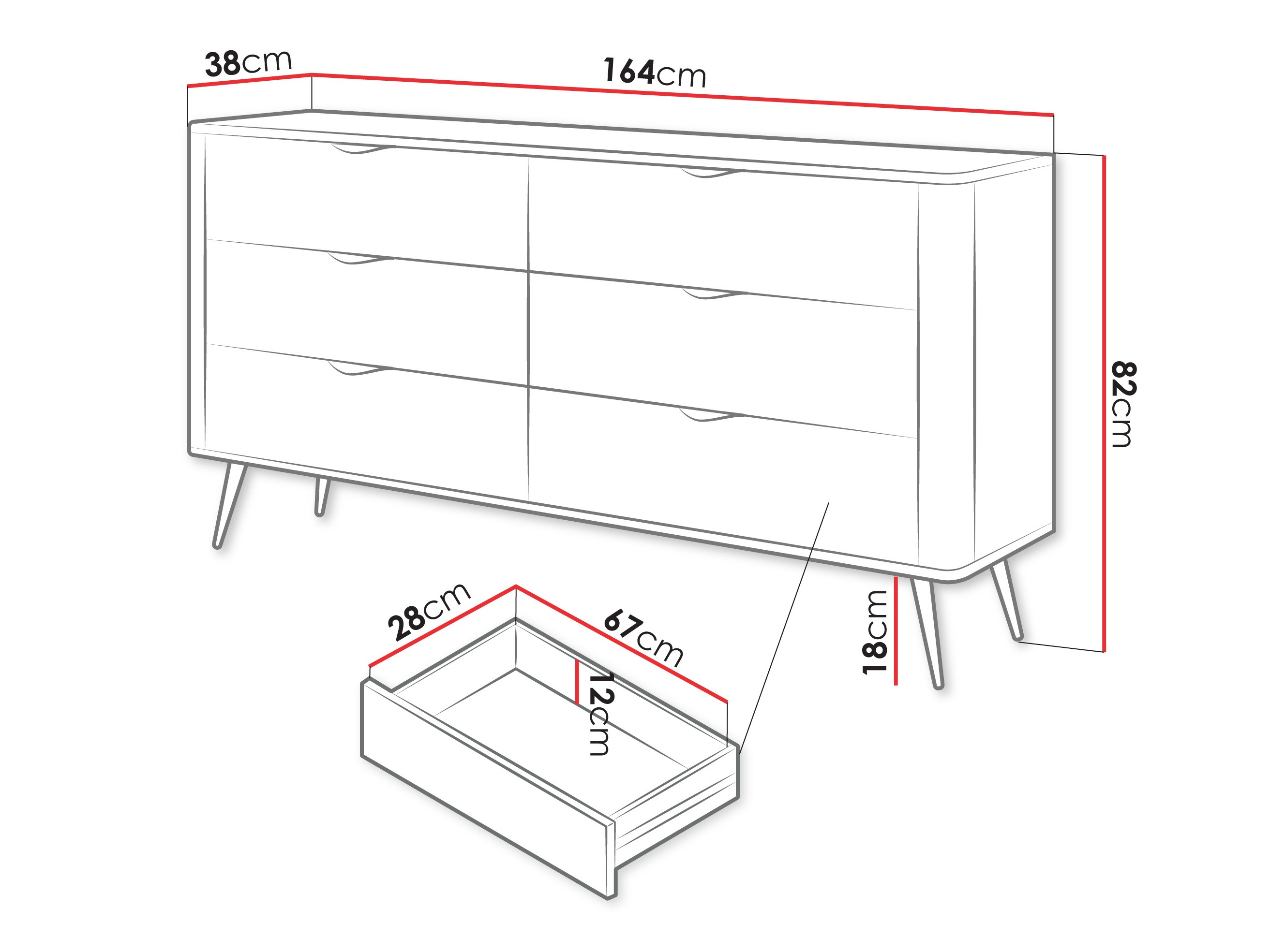 Komoda Ioca II (Bež)