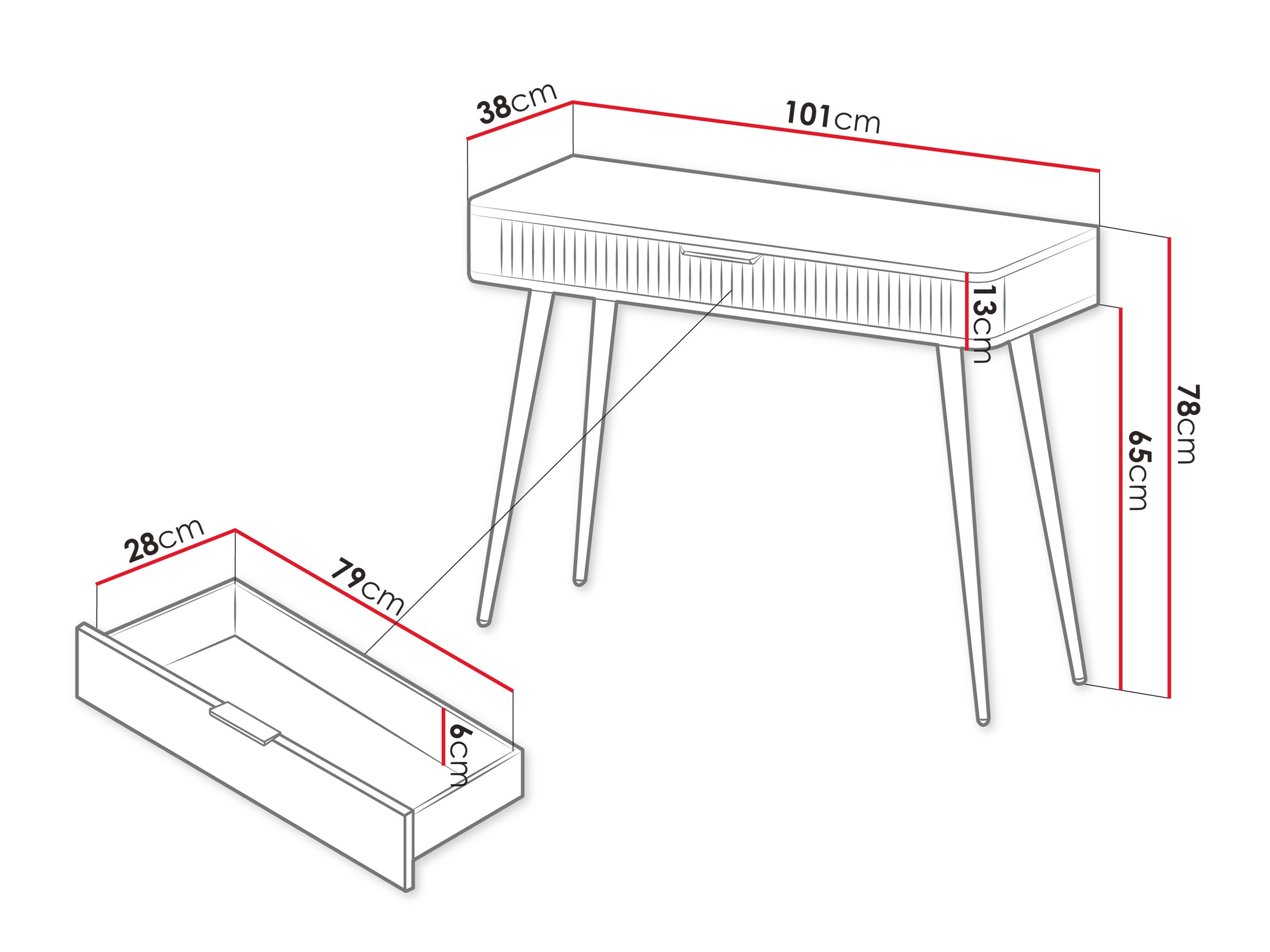 Konzolni stočić Lectum (Bež)