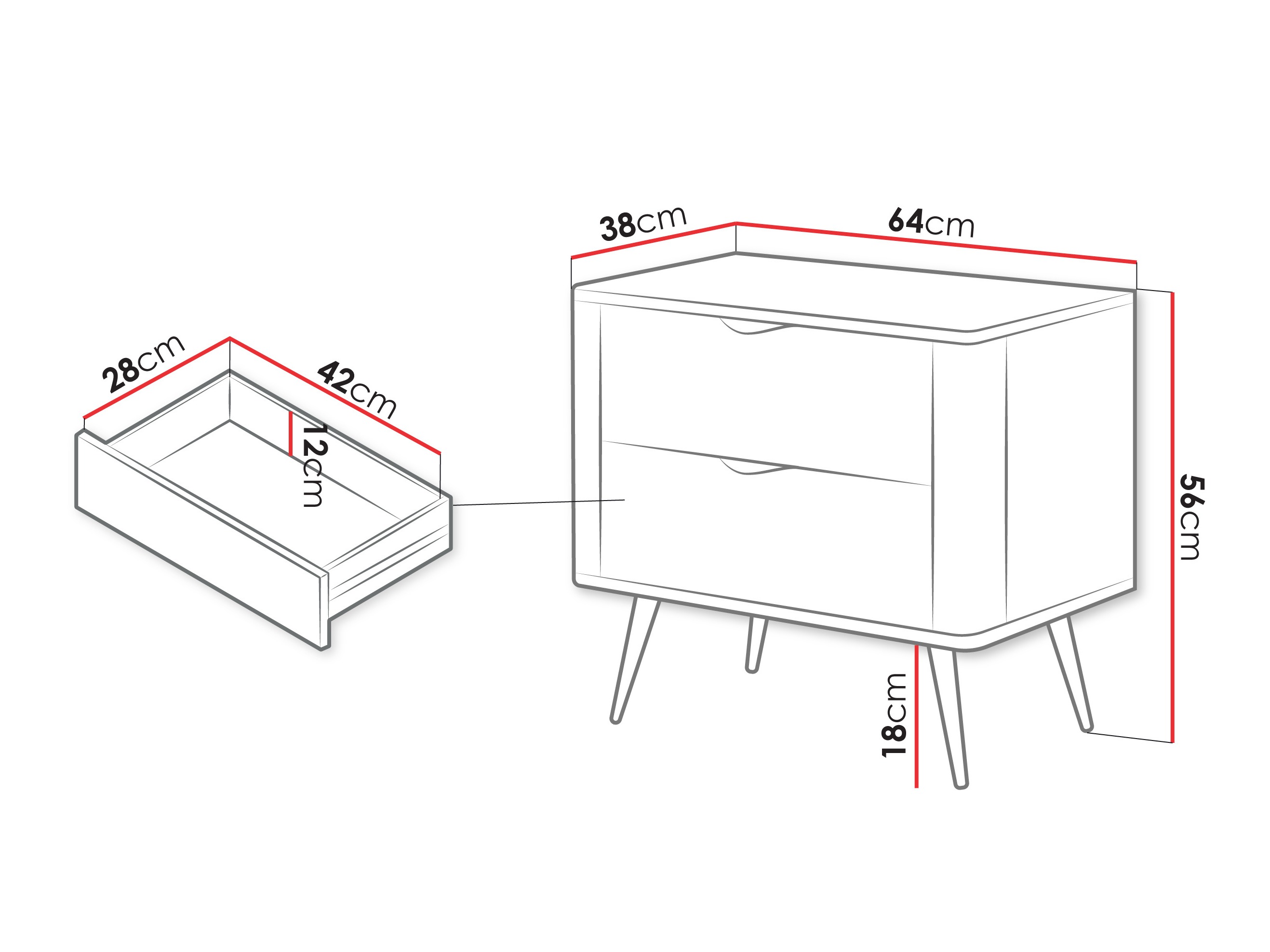 Noćni ormarić Ioca (Bež)