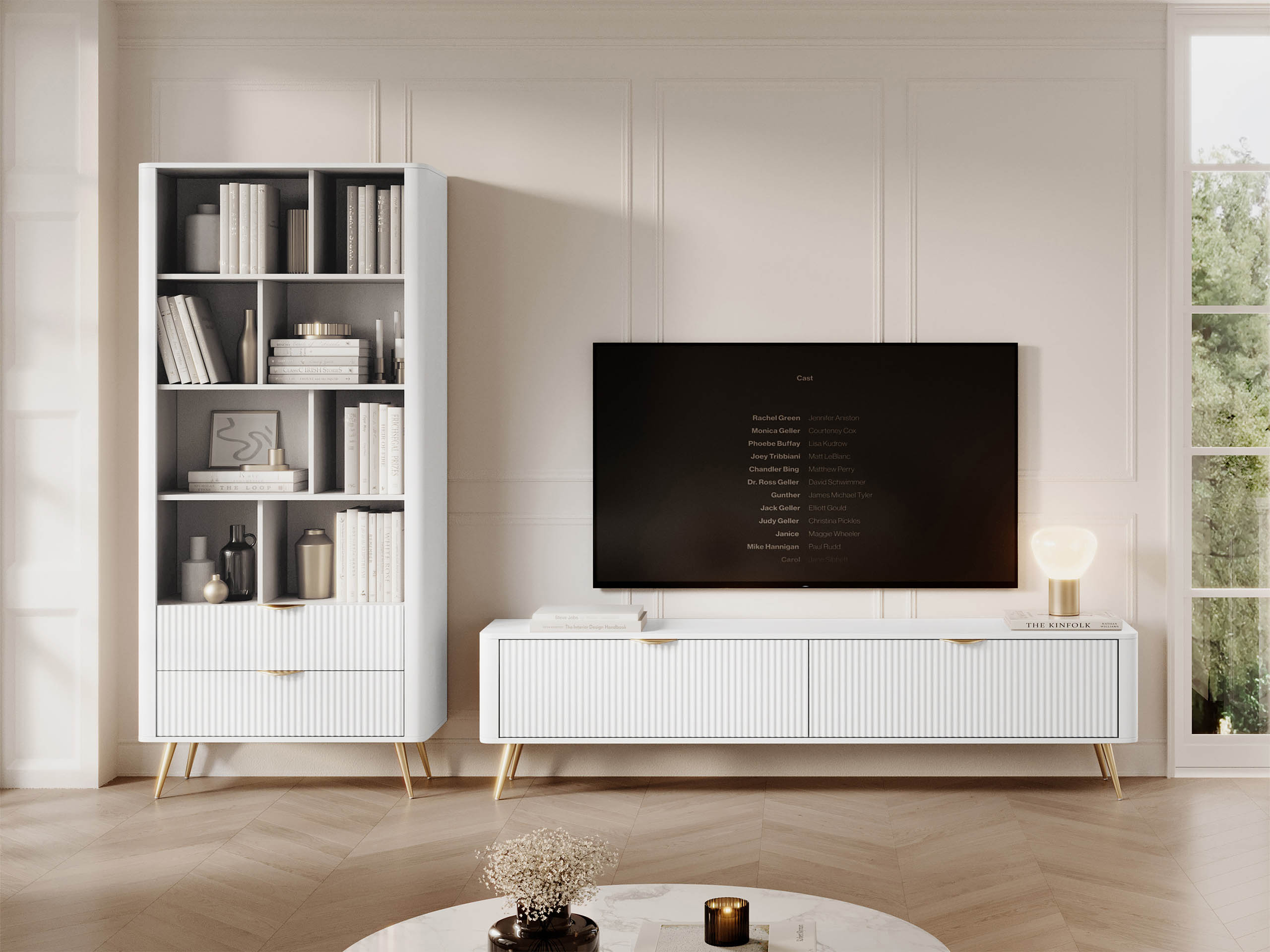 Set za dnevnu sobu Lectum (Belo)
