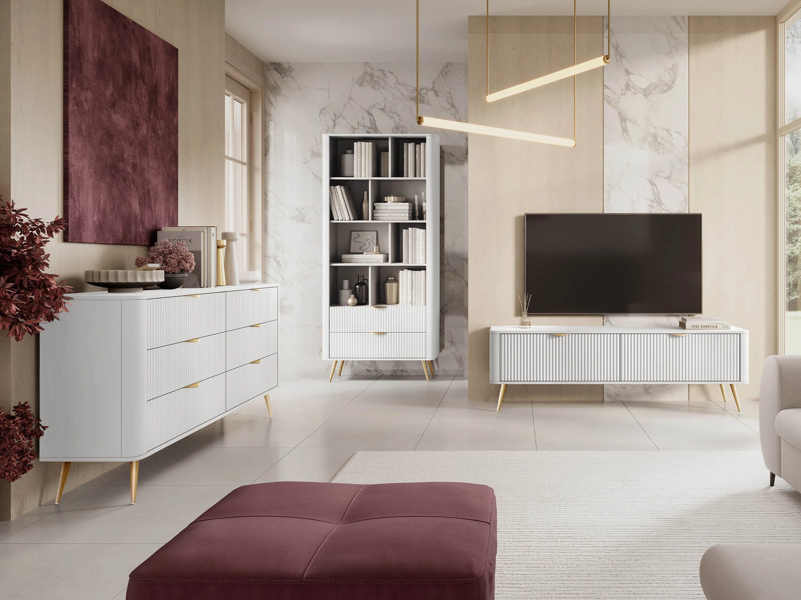 TV komoda Lectum (Belo)