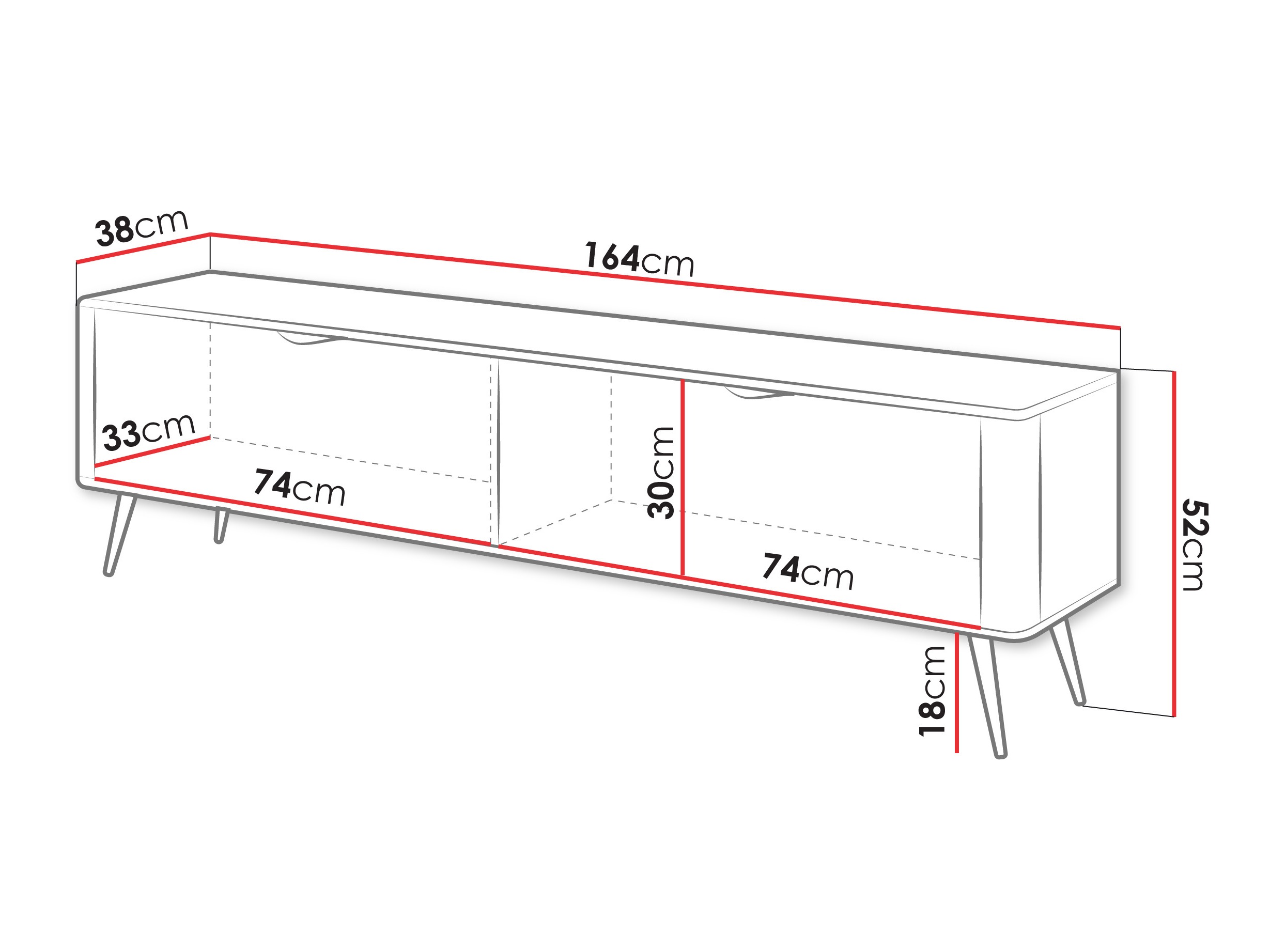 TV komoda Lectum (Bež)