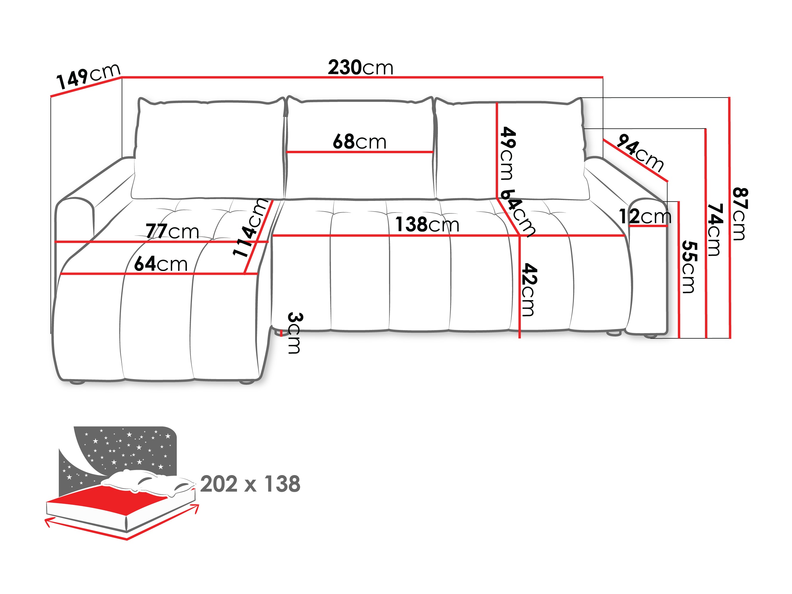 Ugaona garnitura Specio (Polo 872)