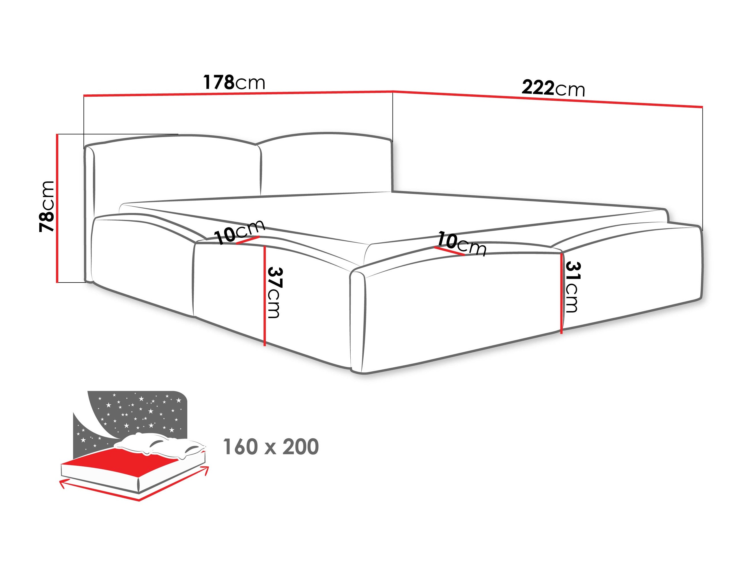 Krevet TrendyNest Titis (Lumo 30)