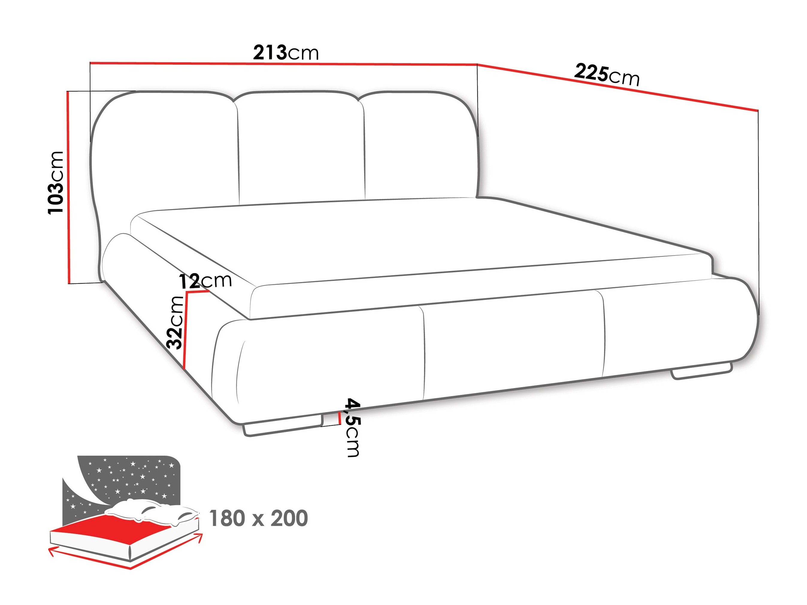 Krevet TrendyNest Navium (Coral 15)