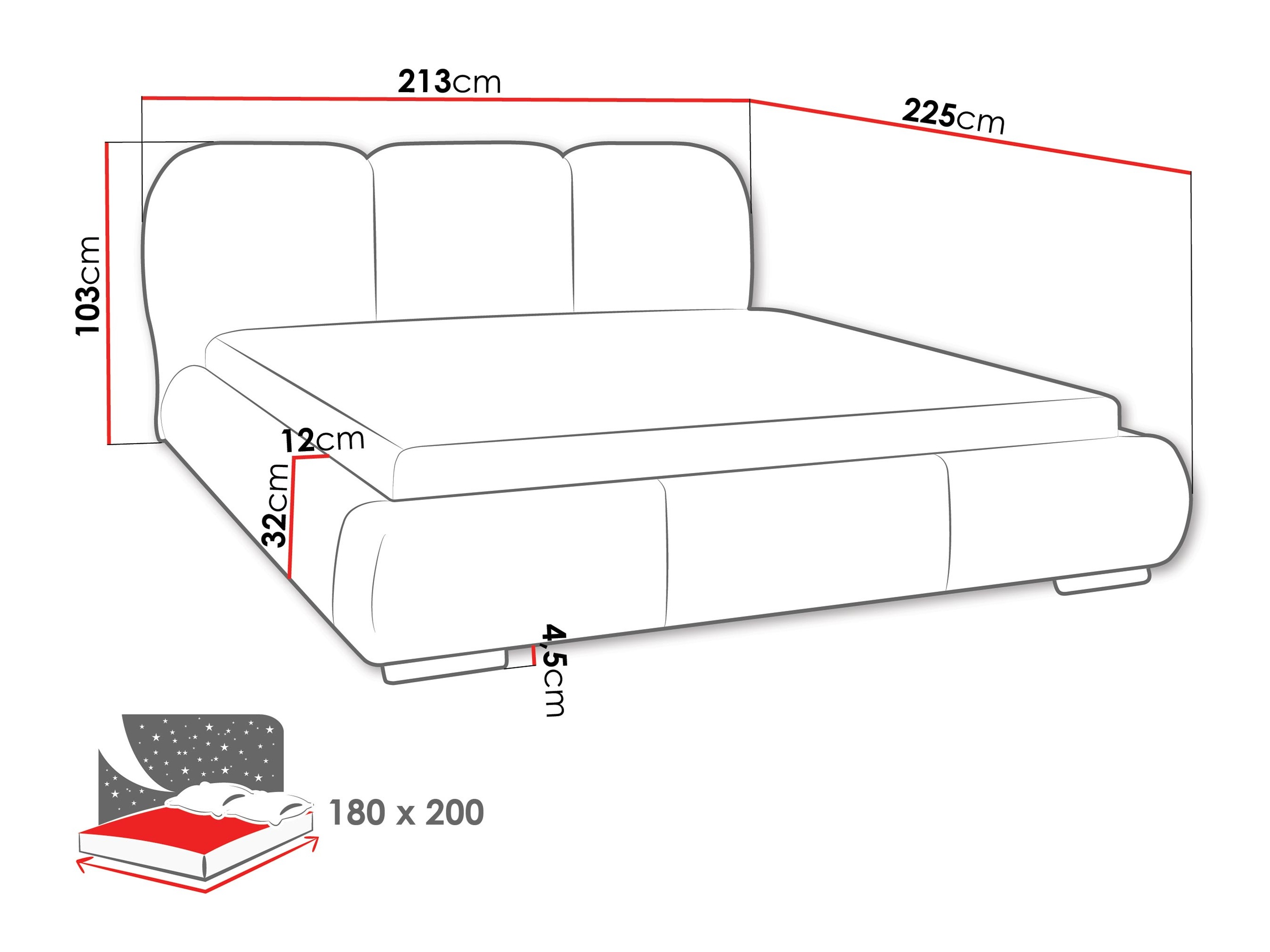 Krevet TrendyNest Navium (Coral 45)